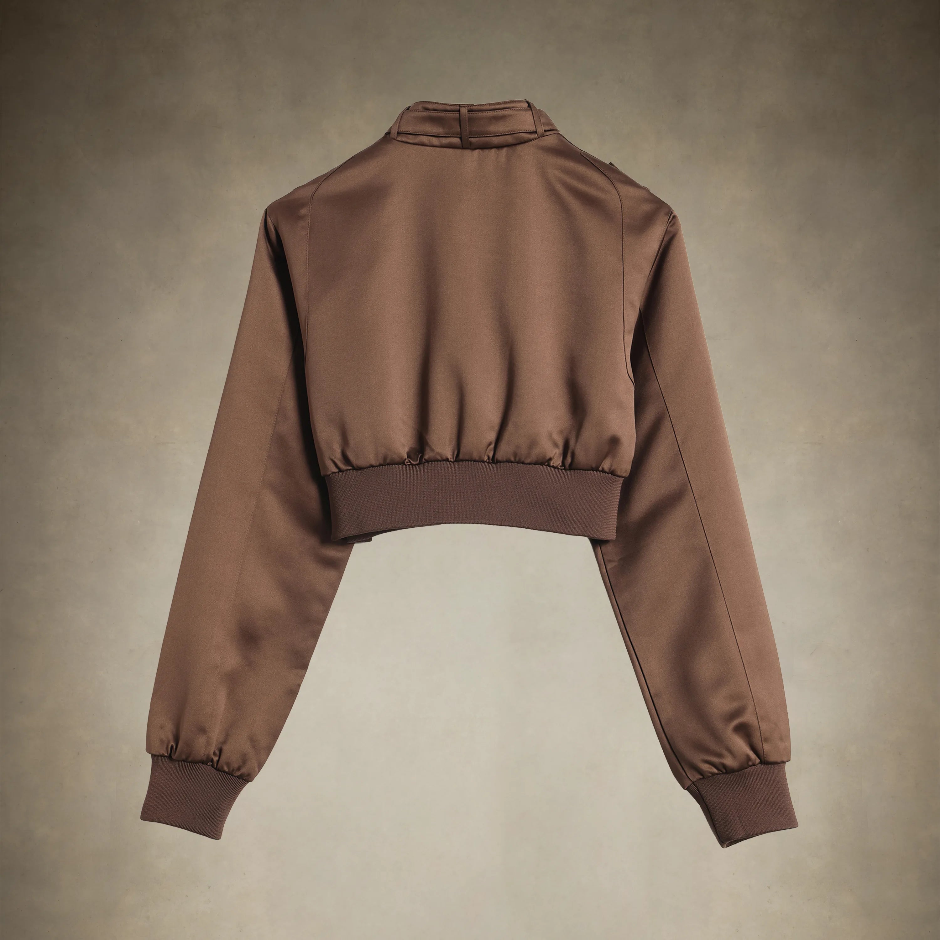 Women's Cropped Classic Satin Iconic Racer Jacket