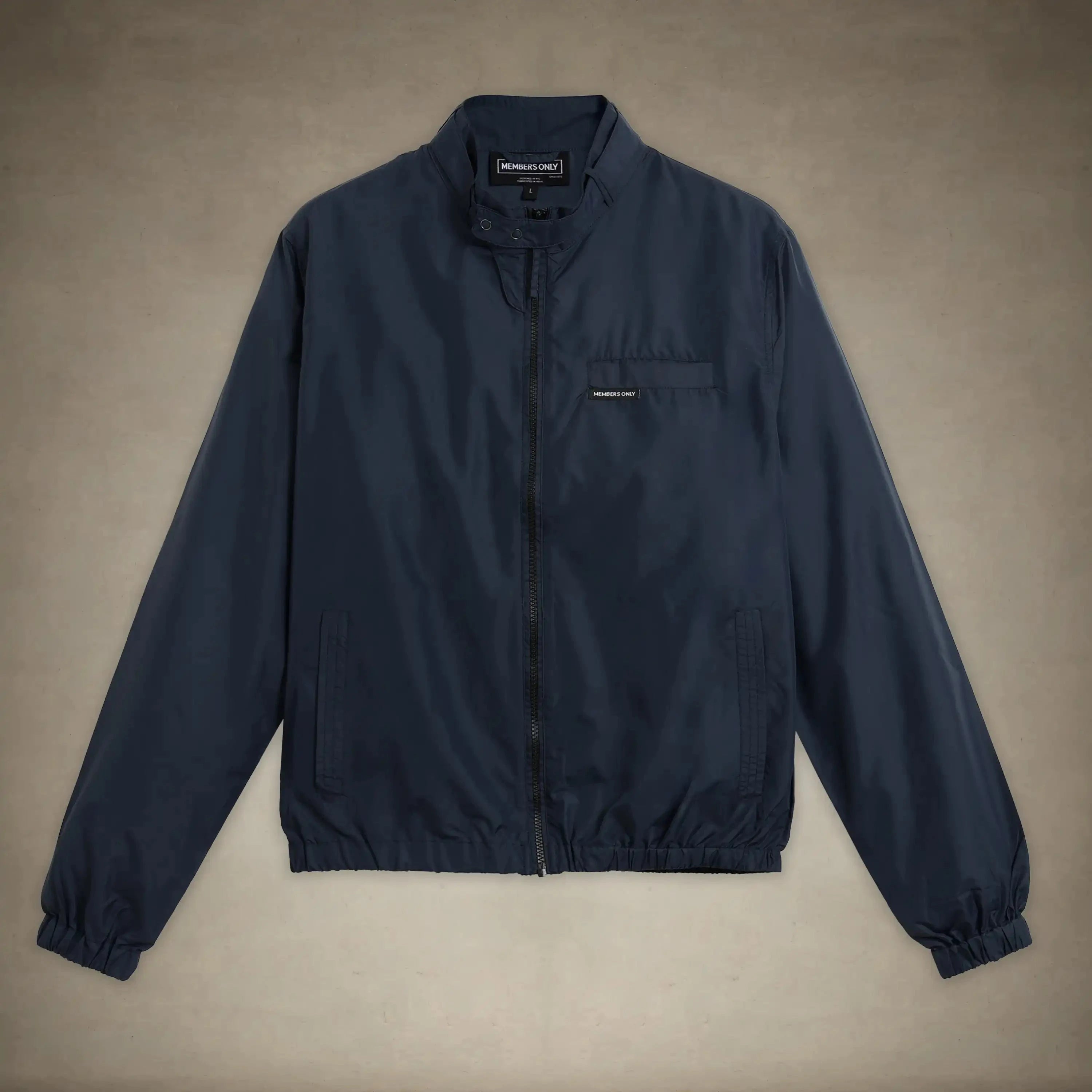 members only packable navy windbreaker jacket for men