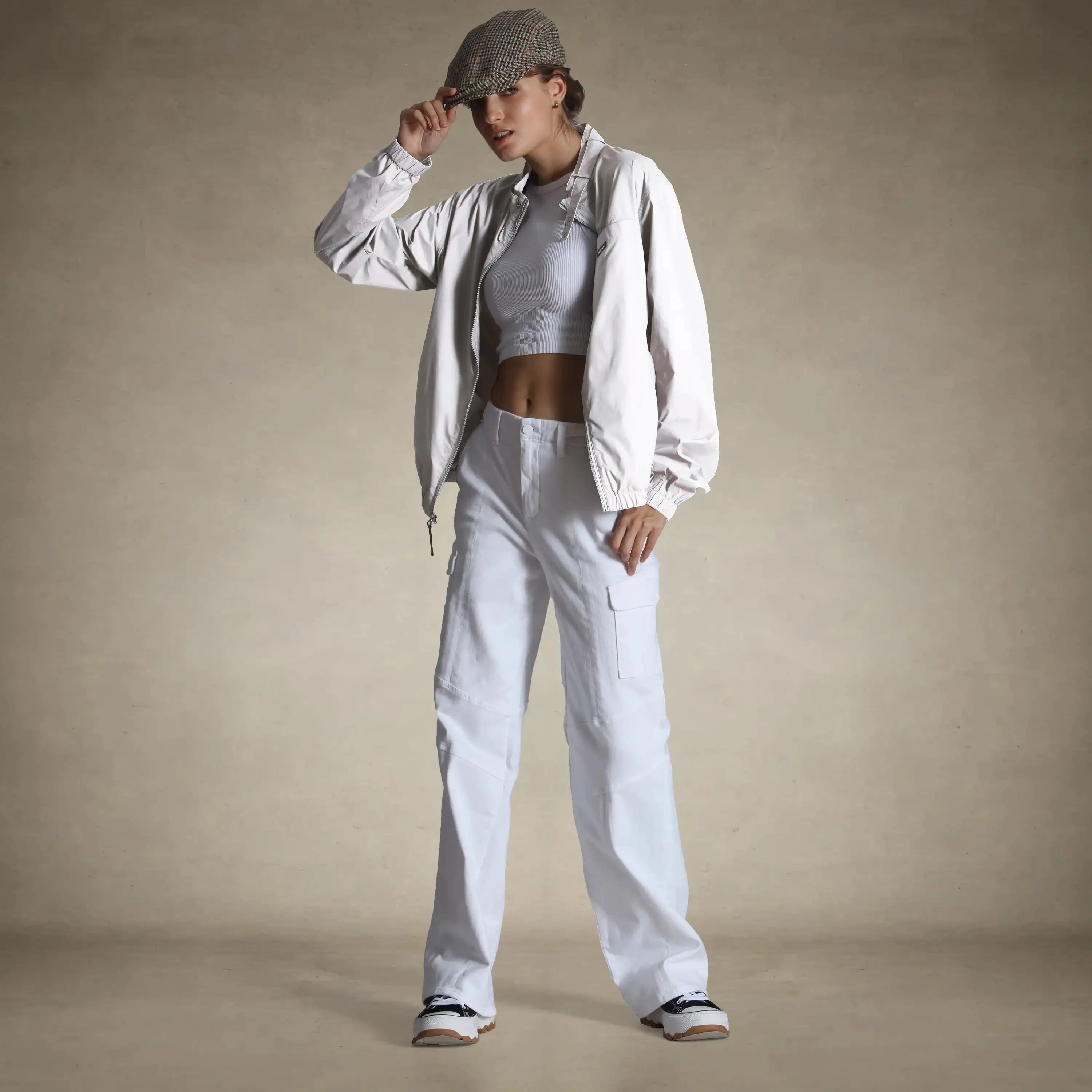 members only women's packable windbreaker jacket small white