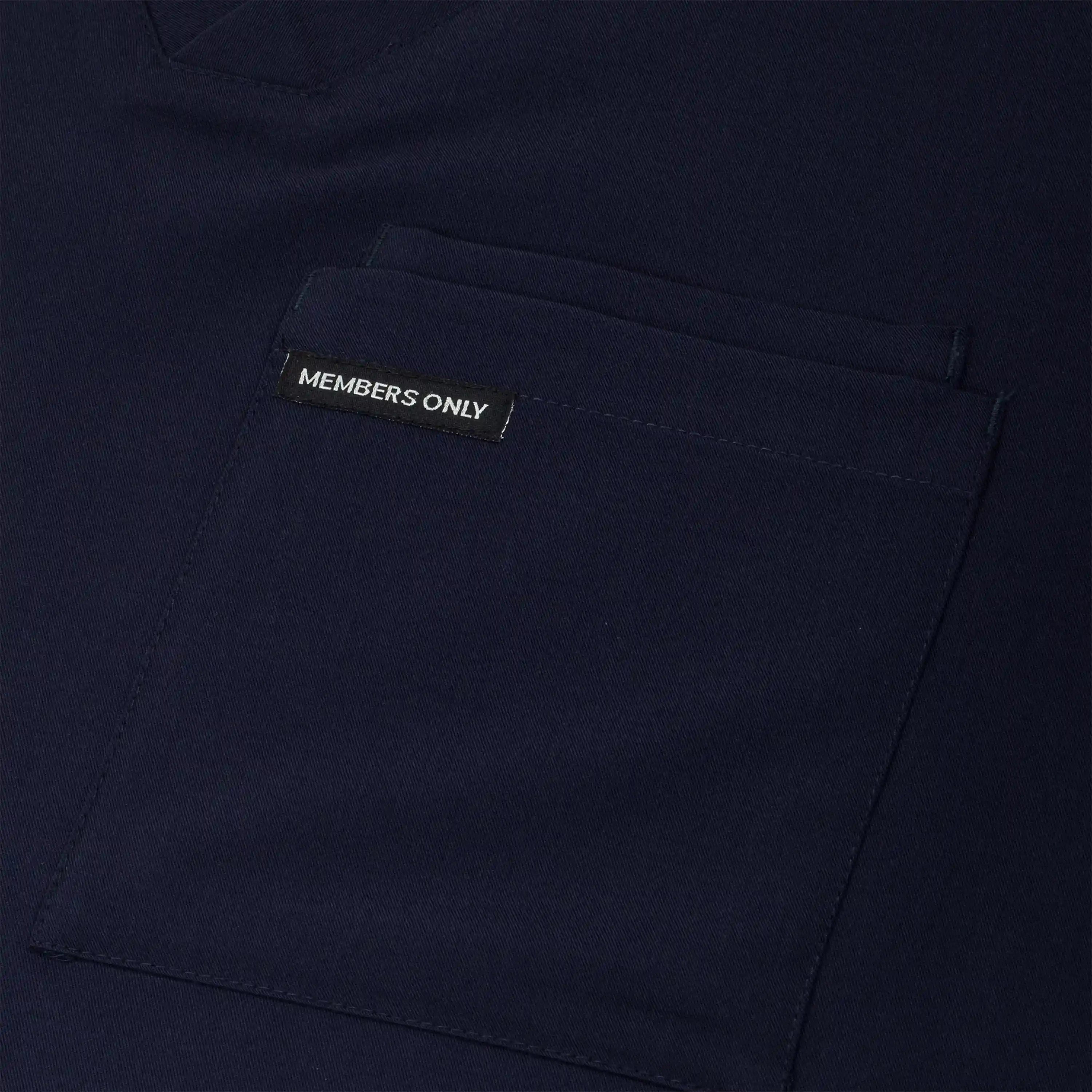 Members Only Brighton 2-Pocket Men's Medical Scrubs Top for hospital uniforms Small Navy