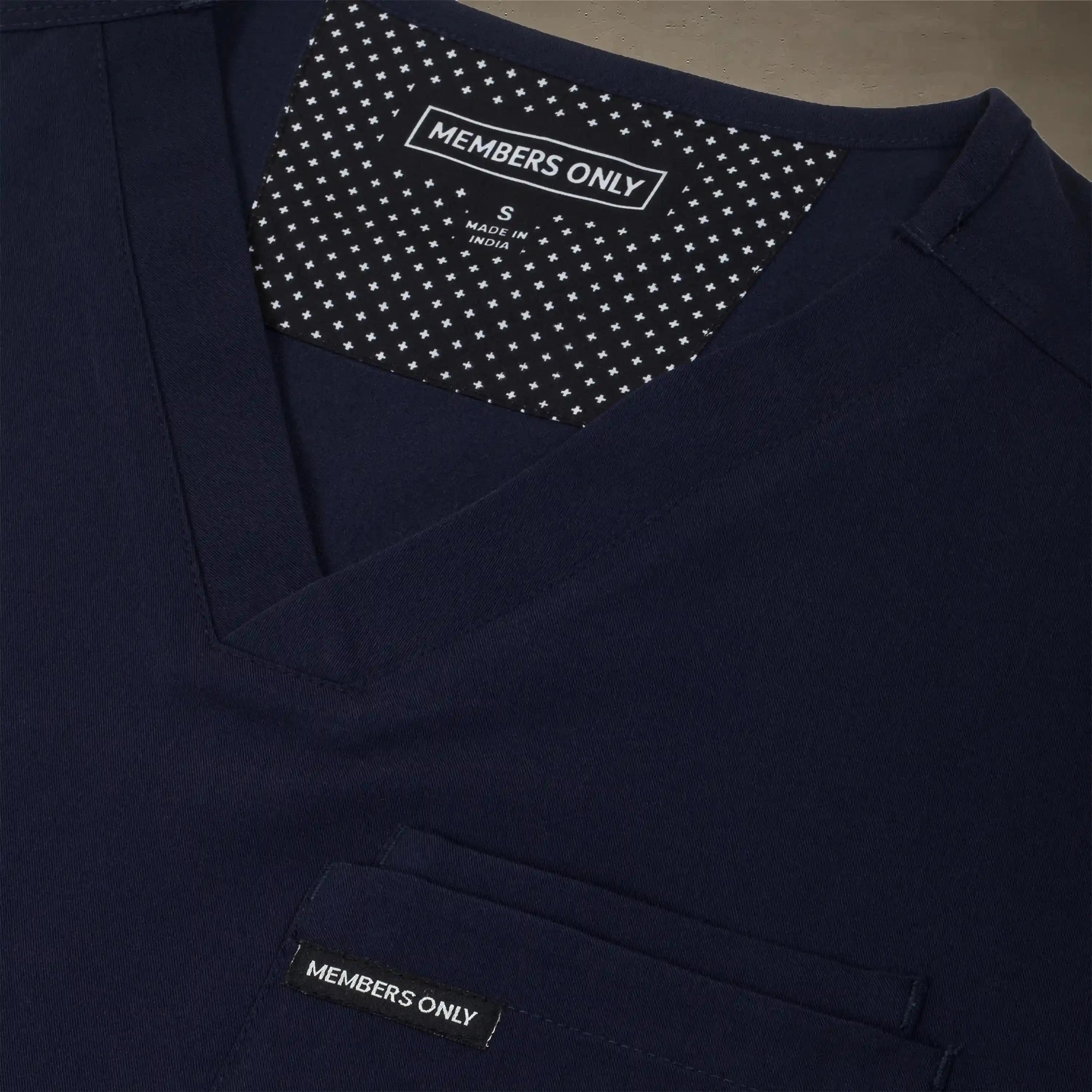 Brighton 2-Pocket Men's Medical Scrubs Top for hospital uniforms Small Navy