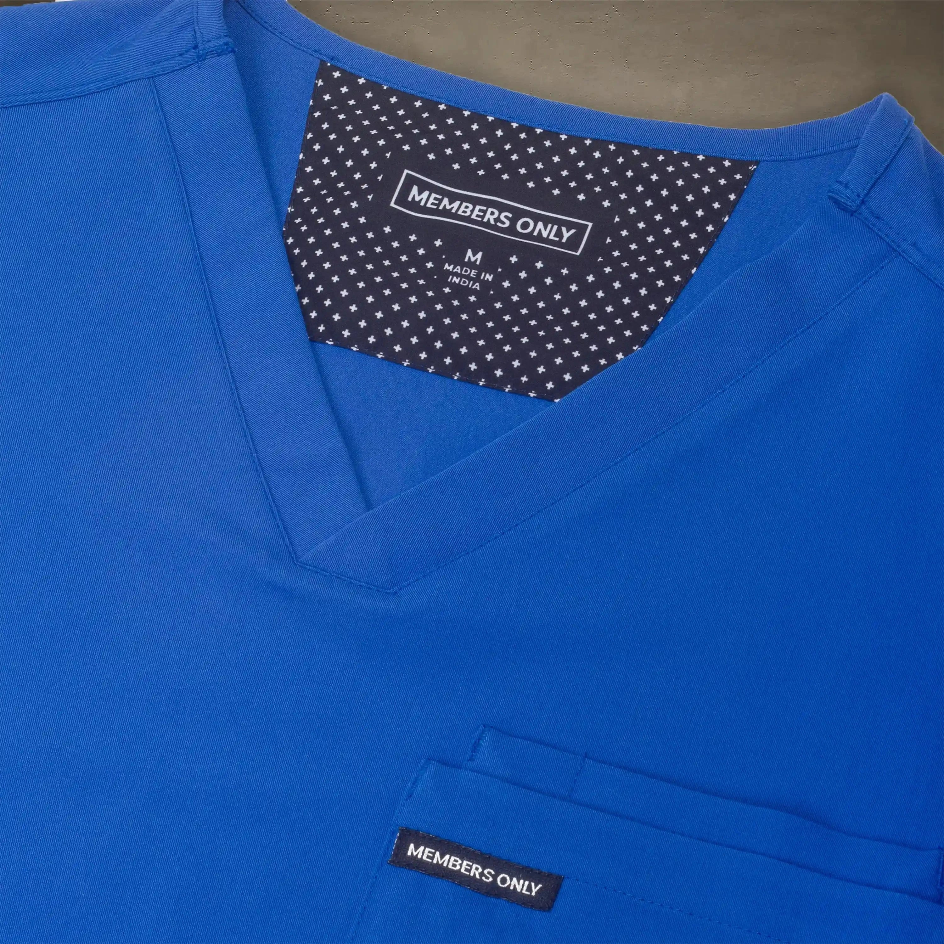 Brighton 2-Pocket Men's Medical Scrubs Top for hospital uniforms Small Royal-Blue