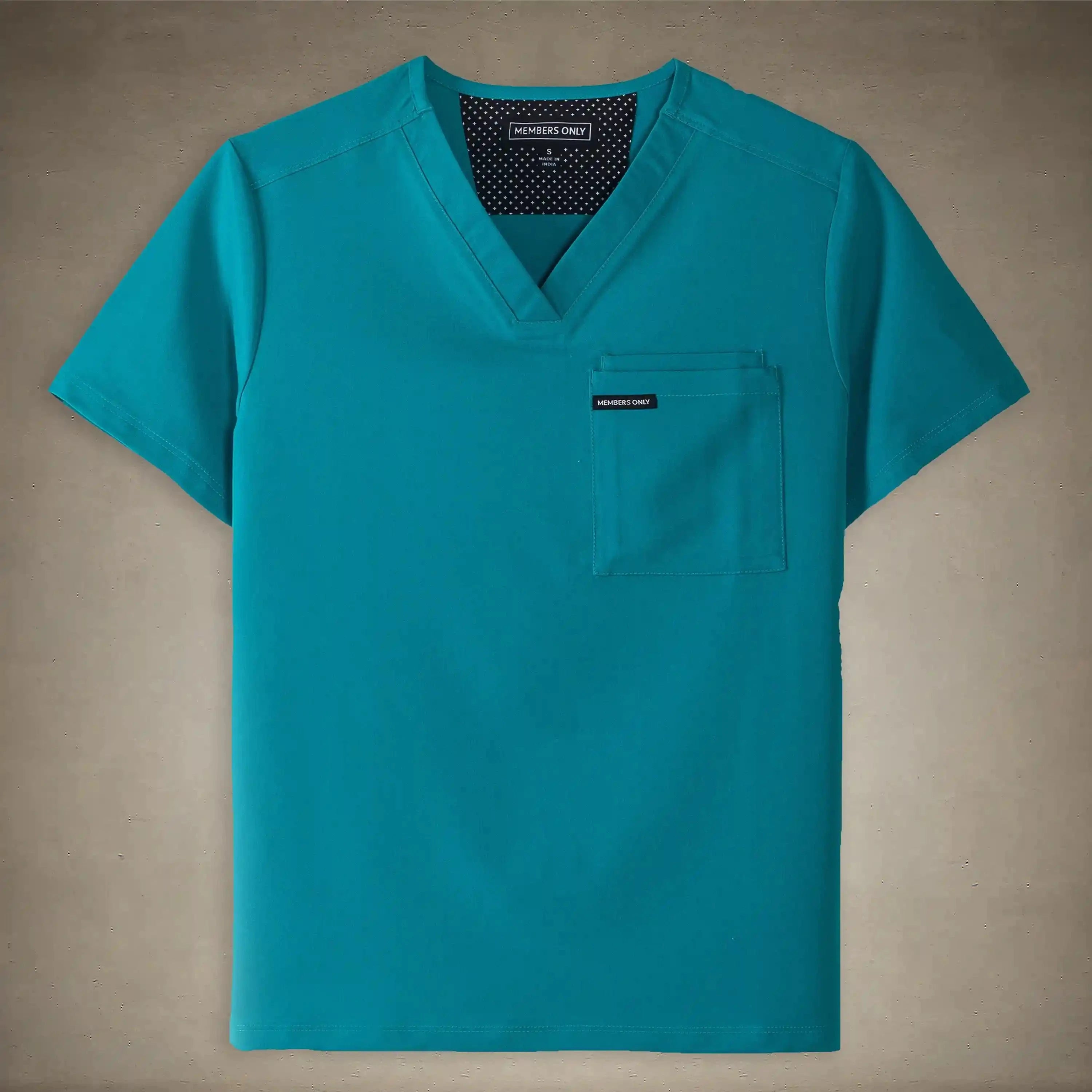 Brighton 2-Pocket Men's Scrubs Top for hospital uniforms Small Teal