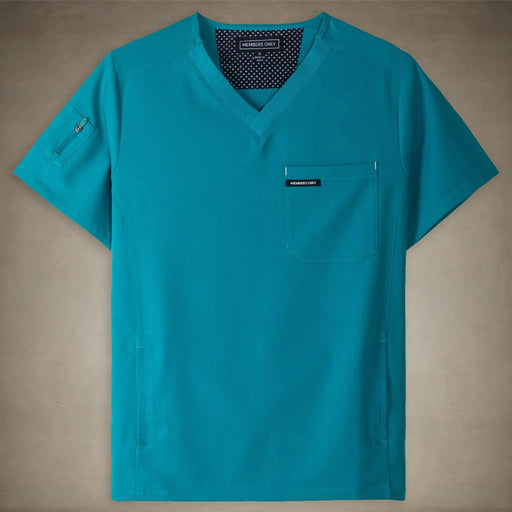 Men’s Scrubs Tops With V-Neck Design Manchester 3-Pocket Scrub Top Teal Small