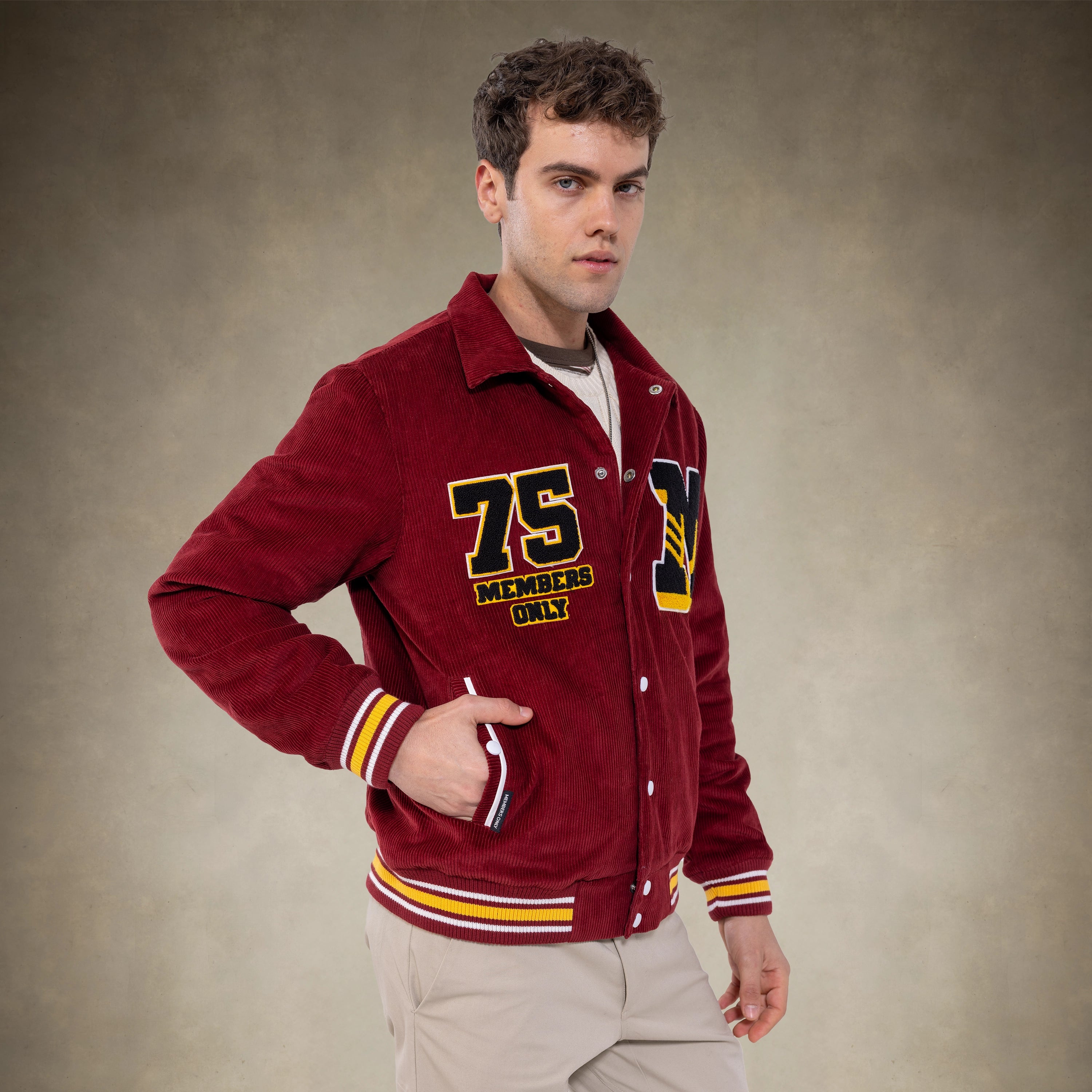 Men's Corduroy Varsity Jacket