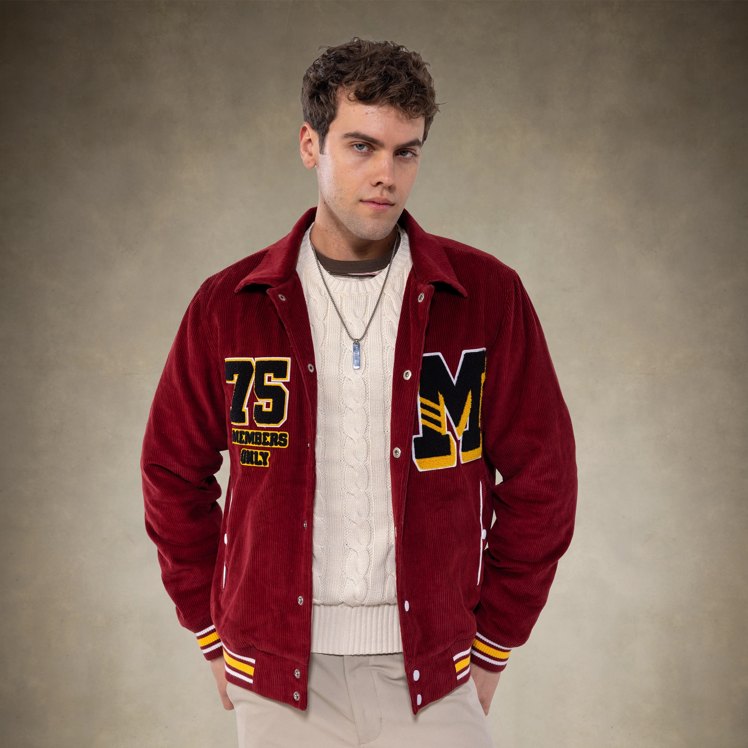Men's Corduroy Varsity Jacket