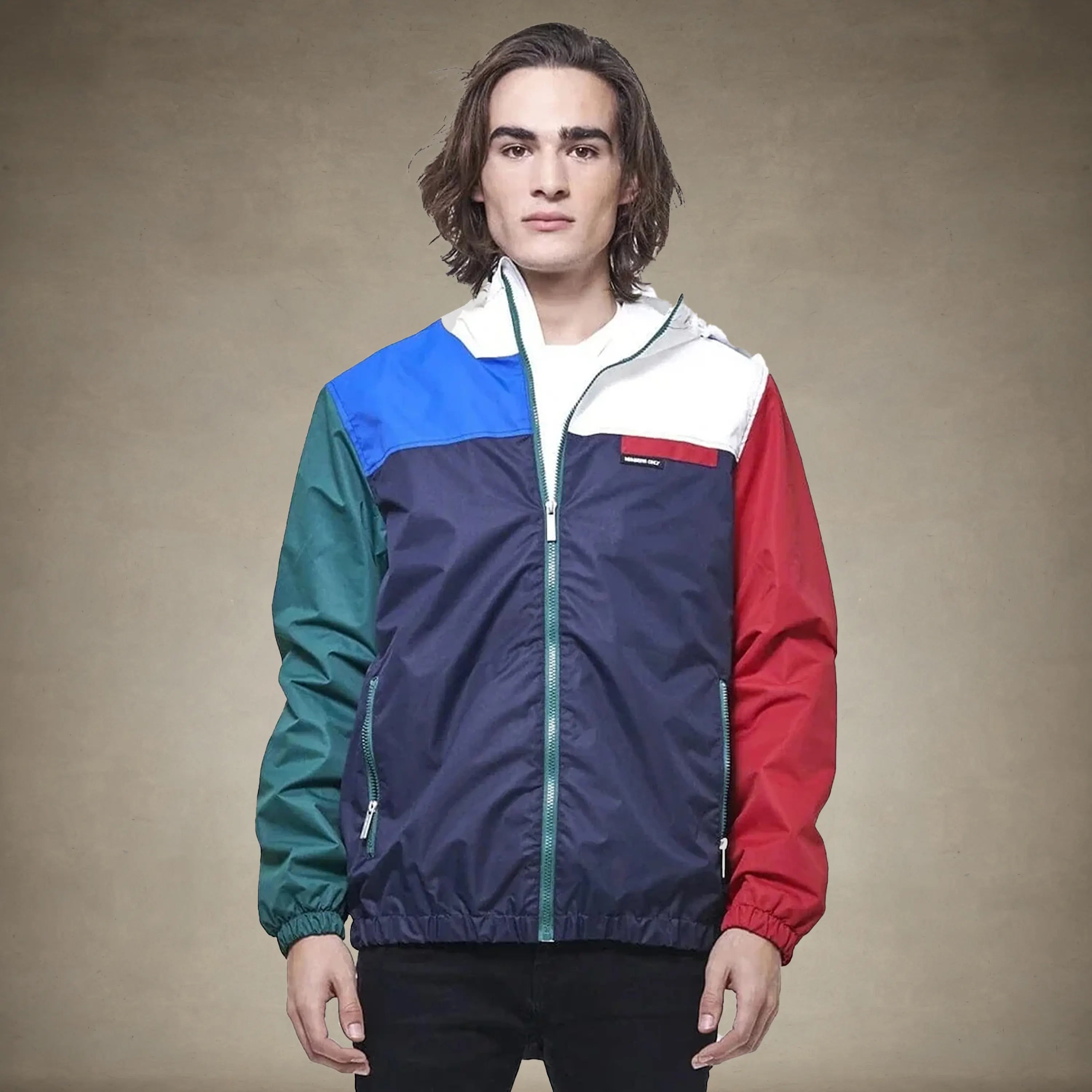 Men's Color Block Windbreaker Jacket - FINAL SALE