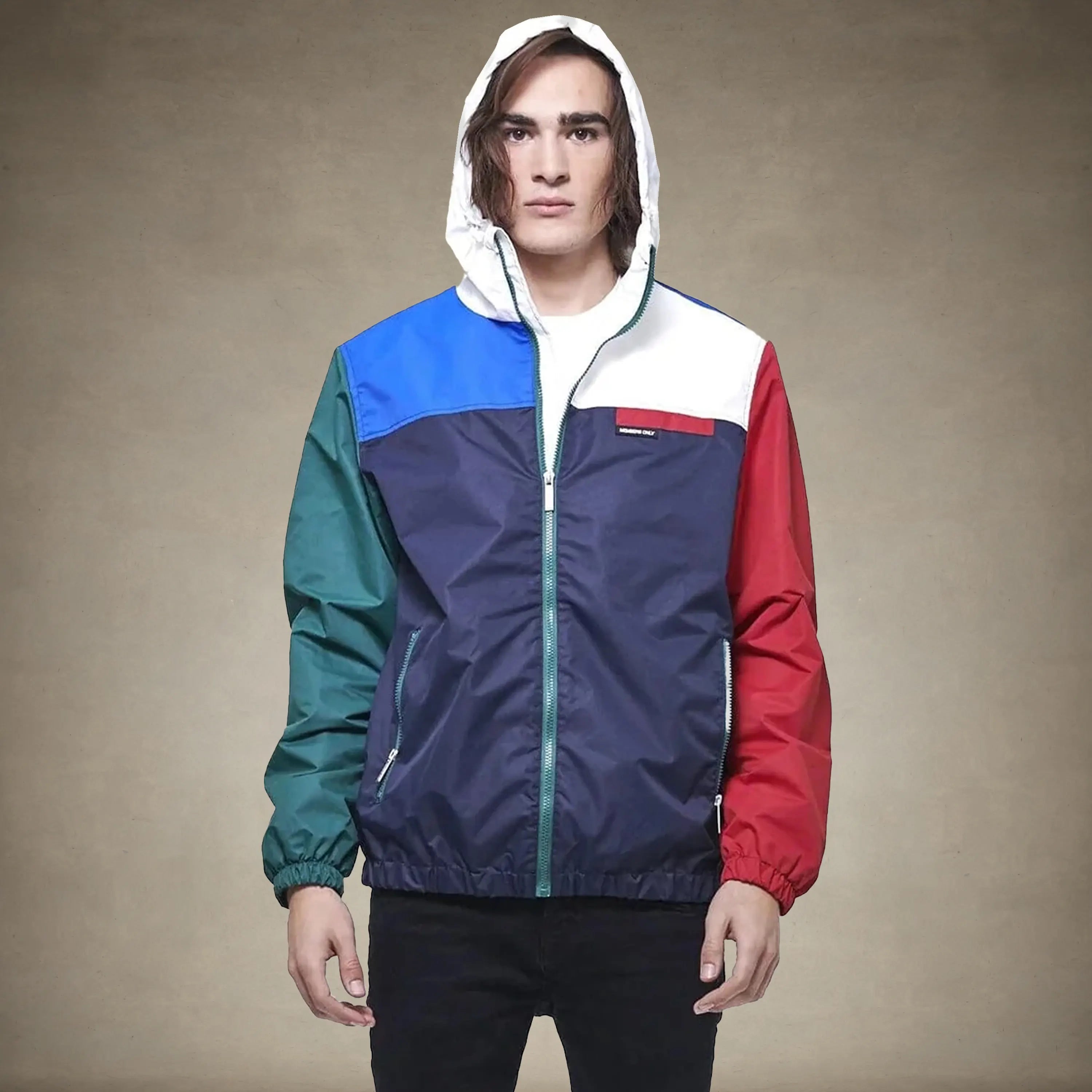 Men's Color Block Windbreaker Jacket - FINAL SALE