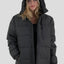 Women's Twill Block Puffer Oversized Jacket - FINAL SALE Womens Jacket Members Only CHARCOAL Small 