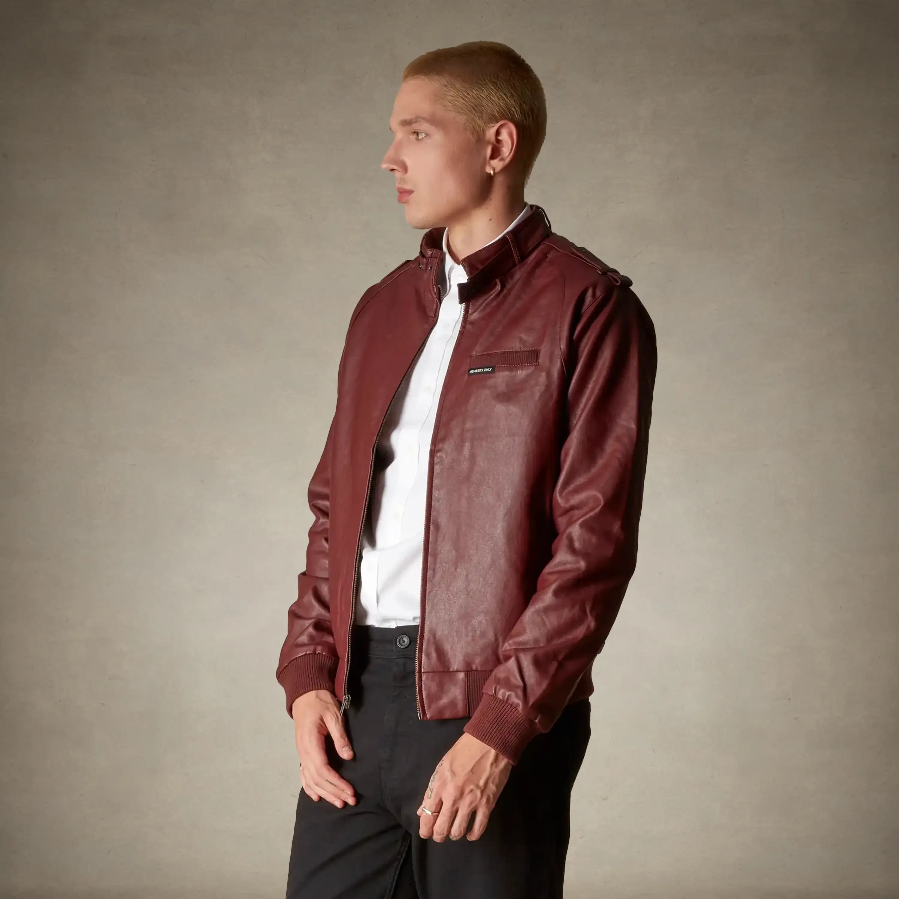 Men's Faux Leather Iconic Racer Jacket