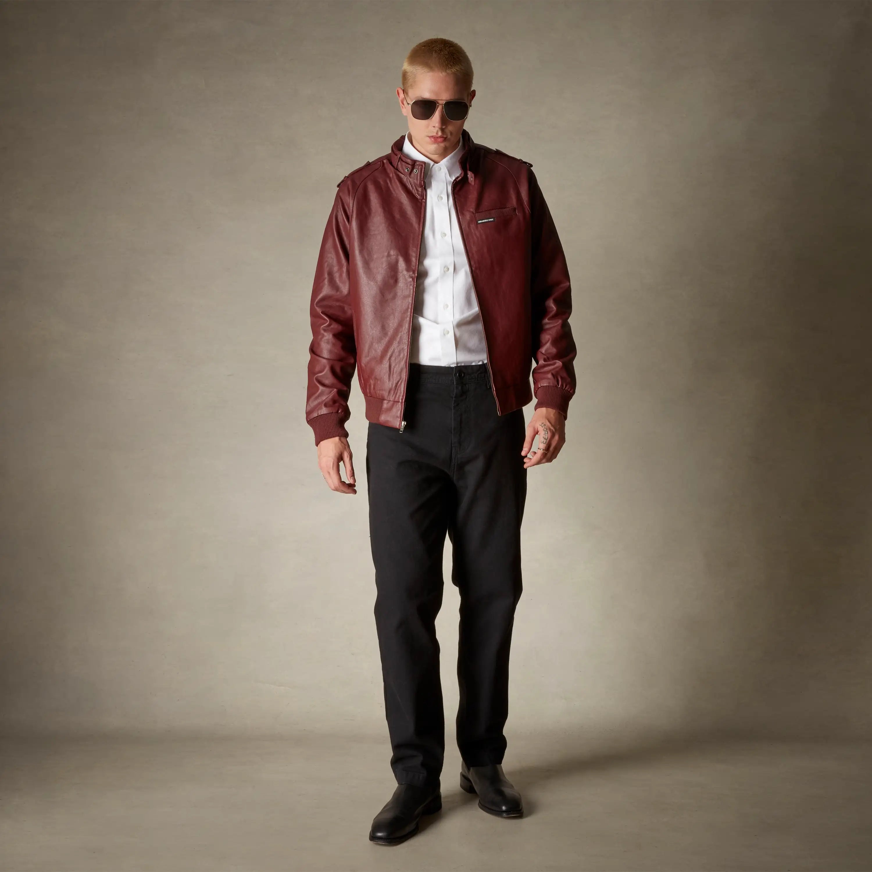 Men's Faux Leather Iconic Racer Jacket