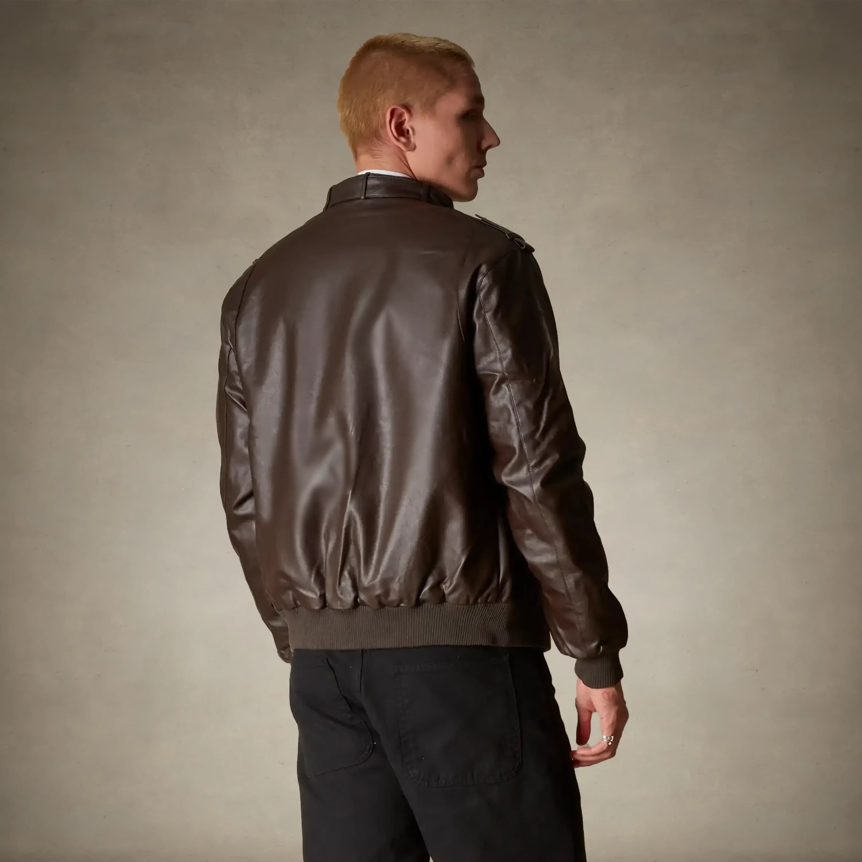 members only leather jacket dark brown
