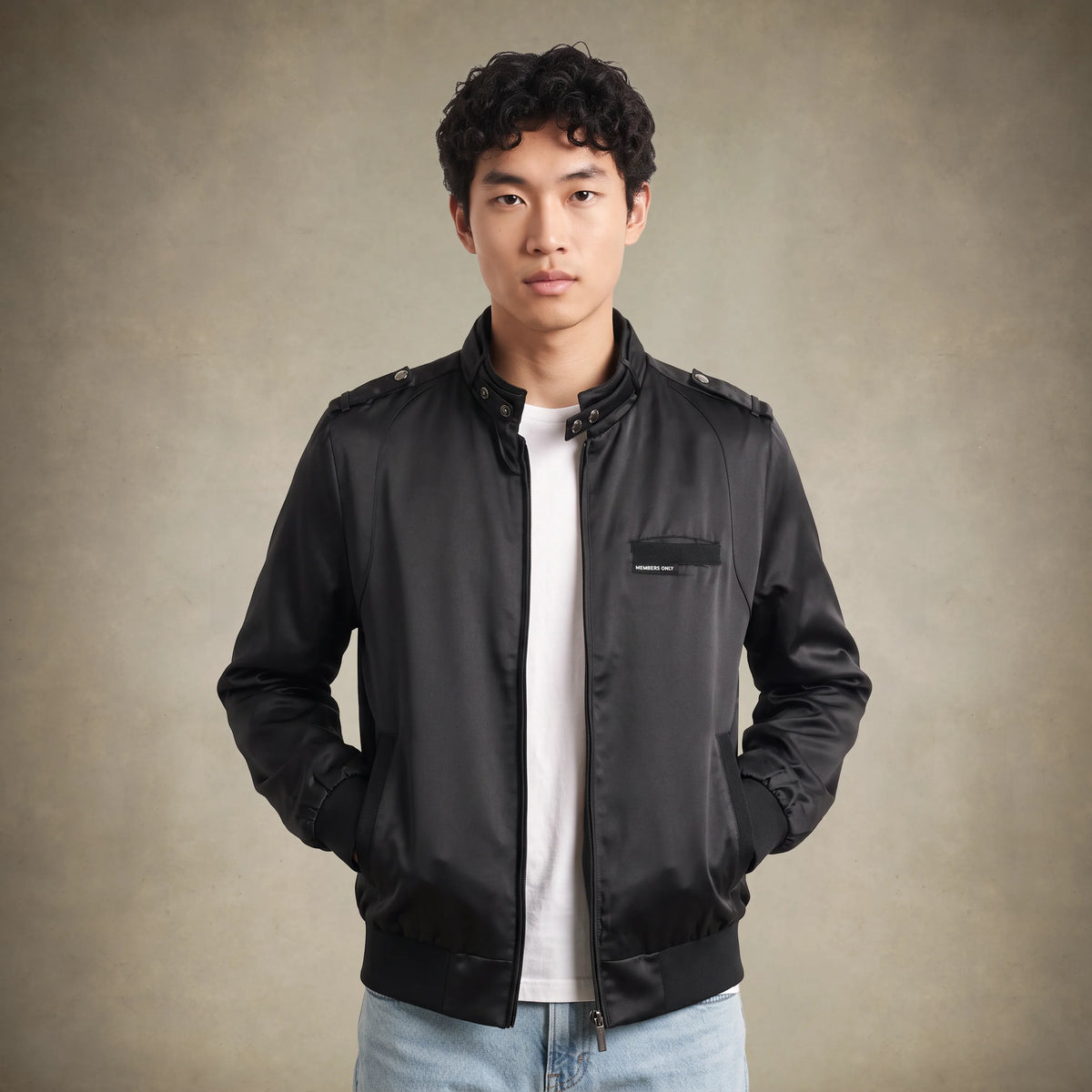 Men's Classic Satin Iconic Racer Jacket