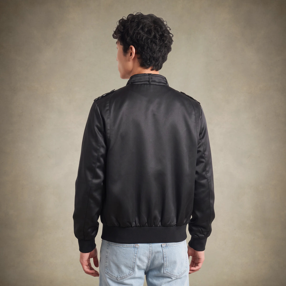 Men's Classic Satin Iconic Racer Jacket