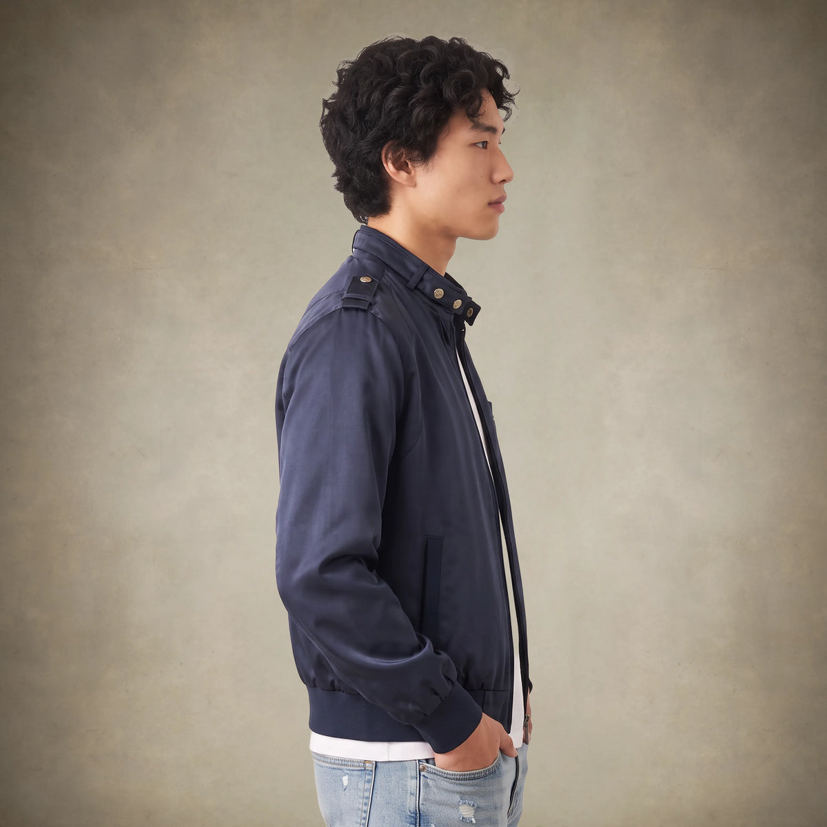 Men's Classic Satin Iconic Racer Jacket