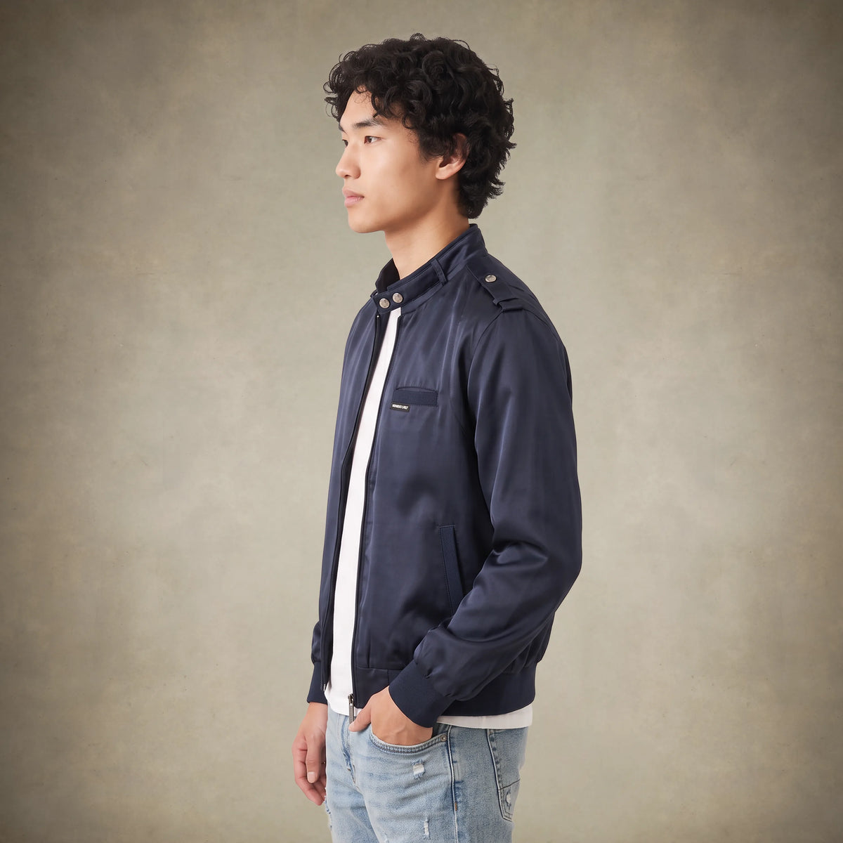Men's Classic Satin Iconic Racer Jacket