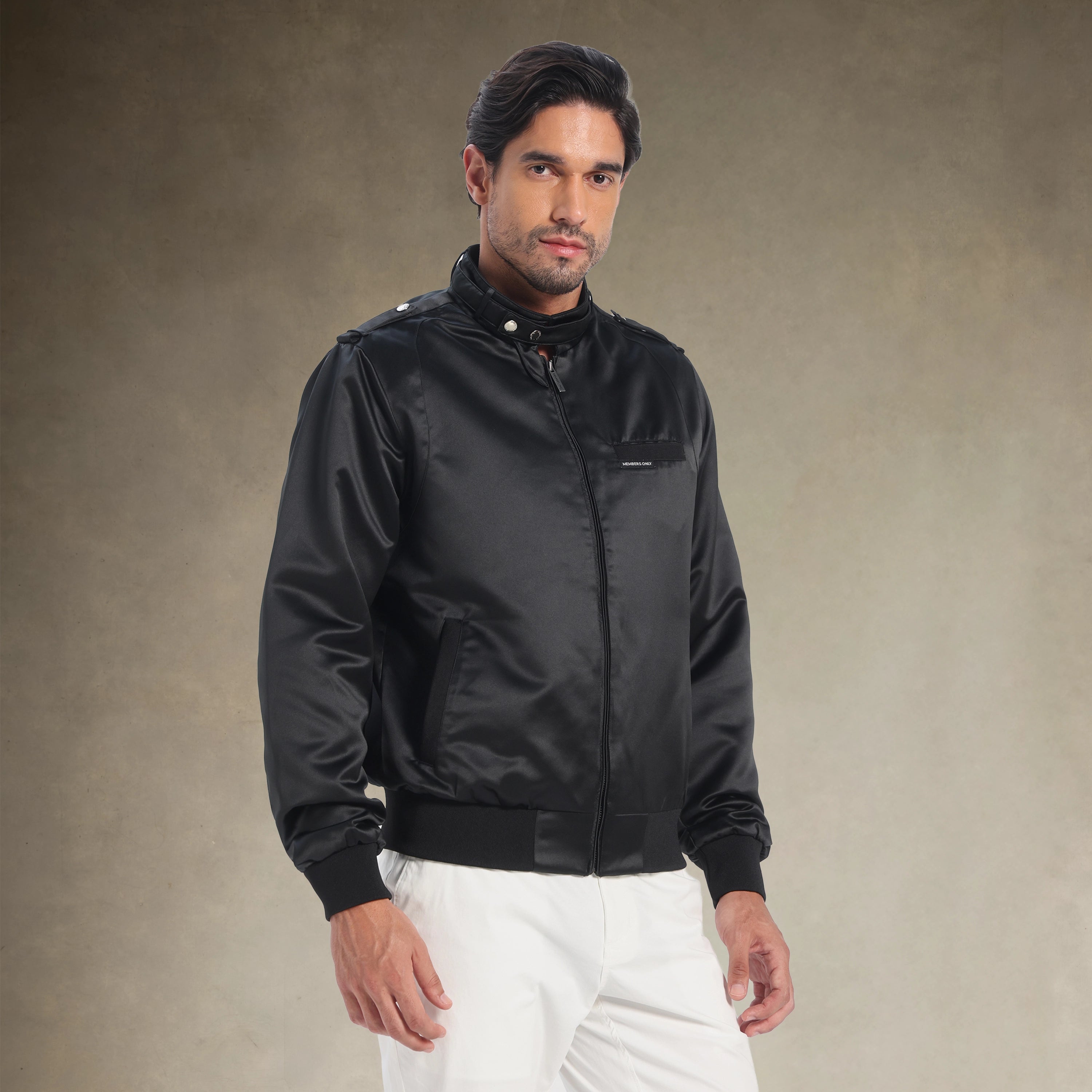 Men's Classic Satin Iconic Racer Jacket