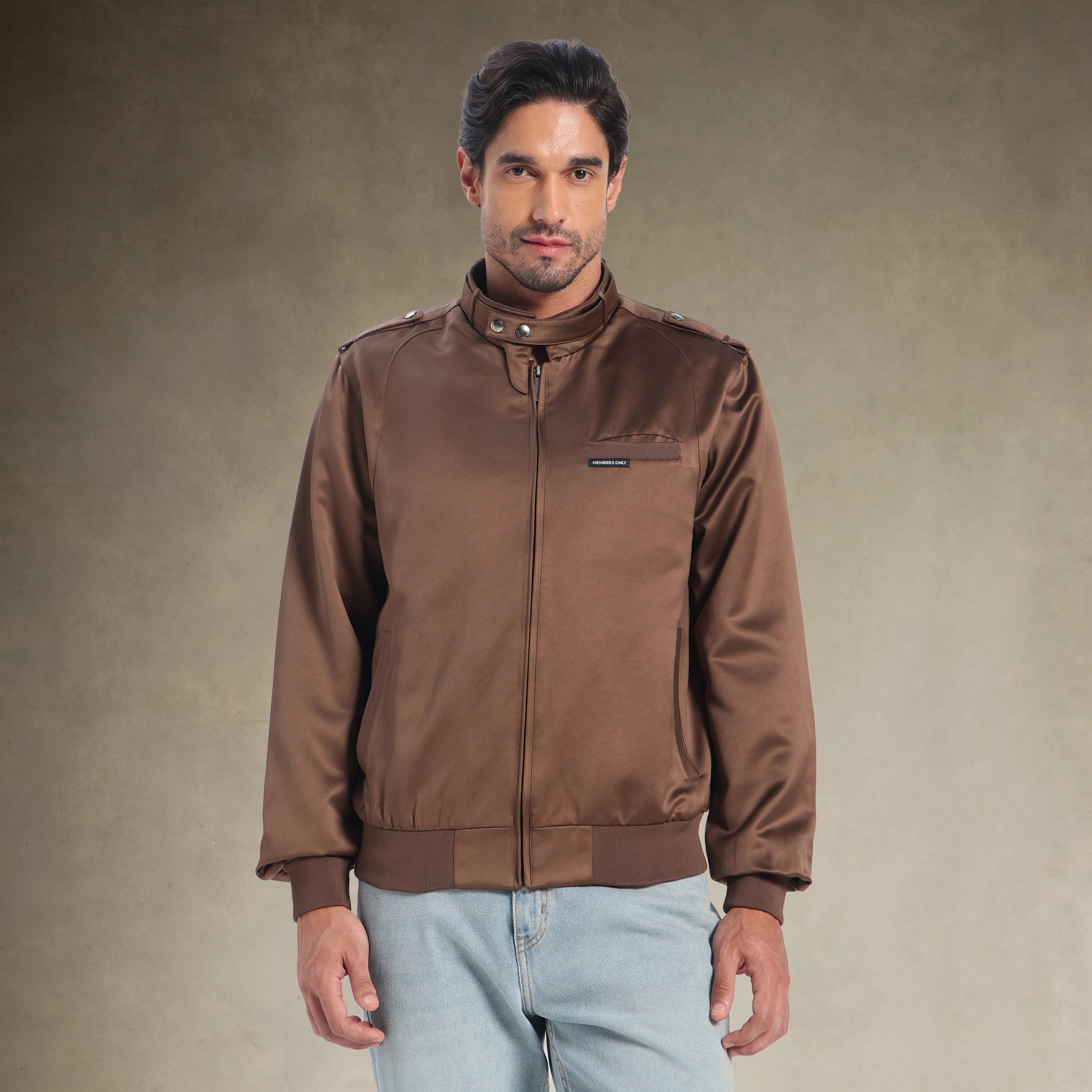 Men's Classic Satin Iconic Racer Jacket
