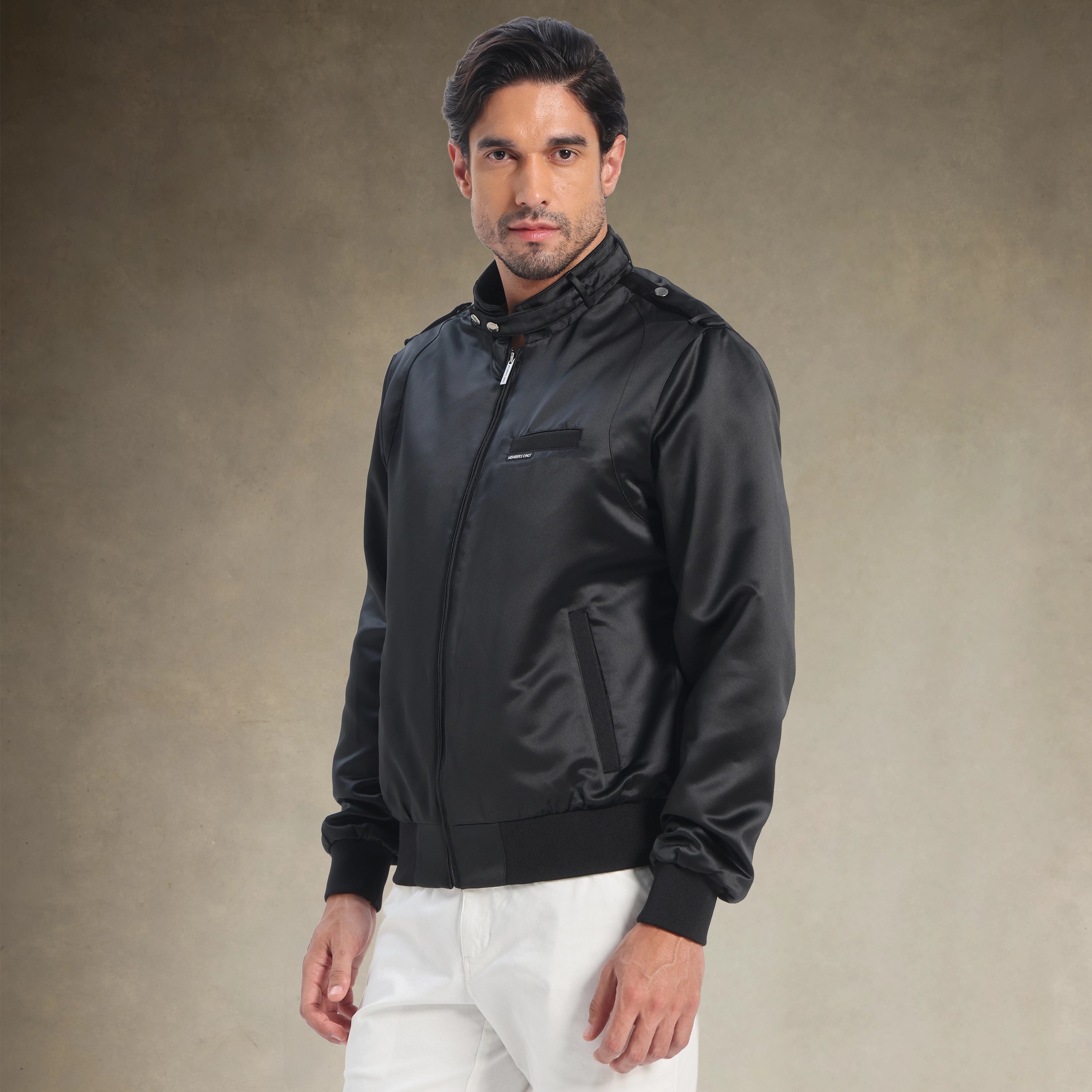 Men's Classic Satin Iconic Racer Jacket