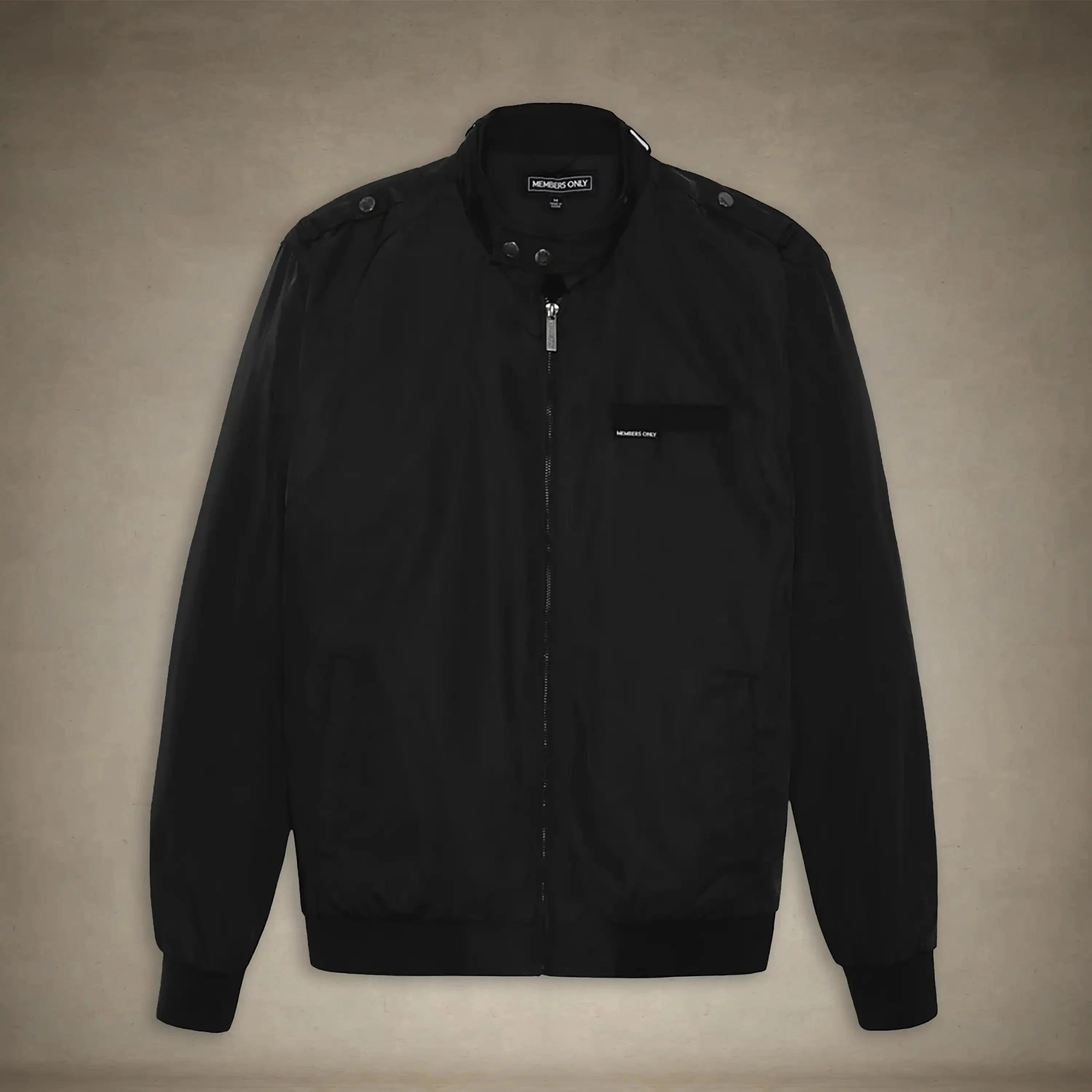 members only iconic racer quilted lining jacket for men small black