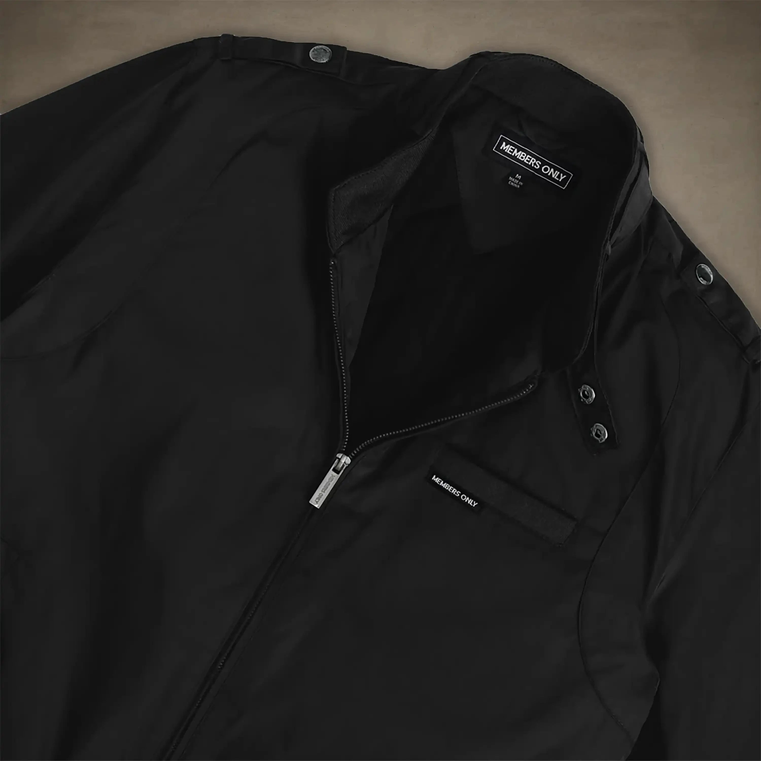 men's black iconic racer quilted lining jacket