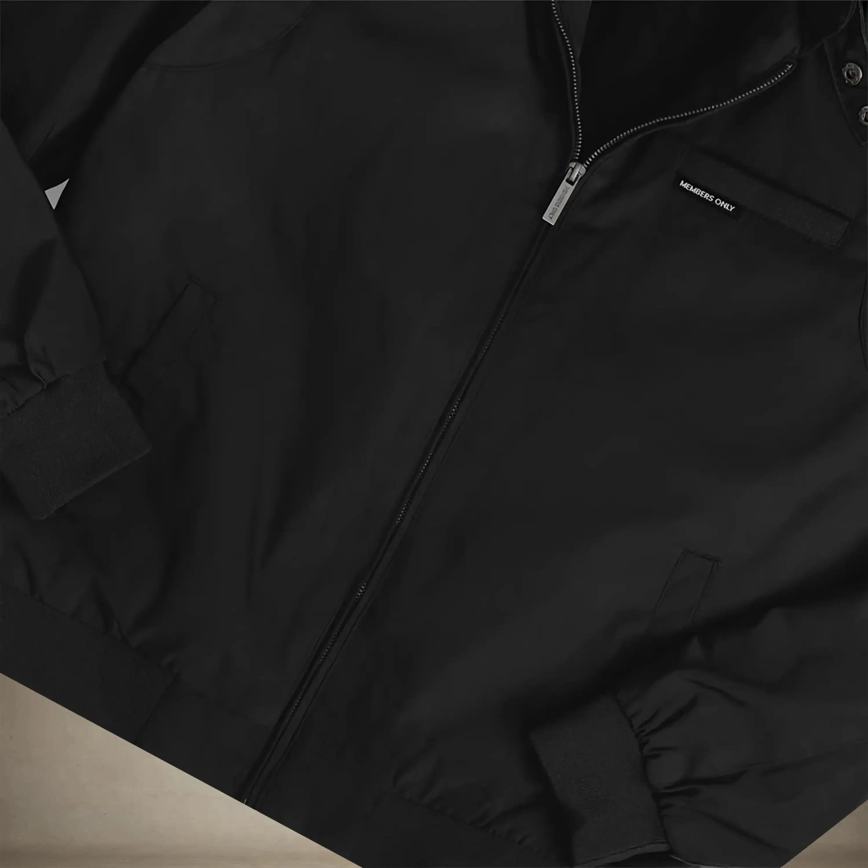 members only iconic racer quilted lining jacket for men small black