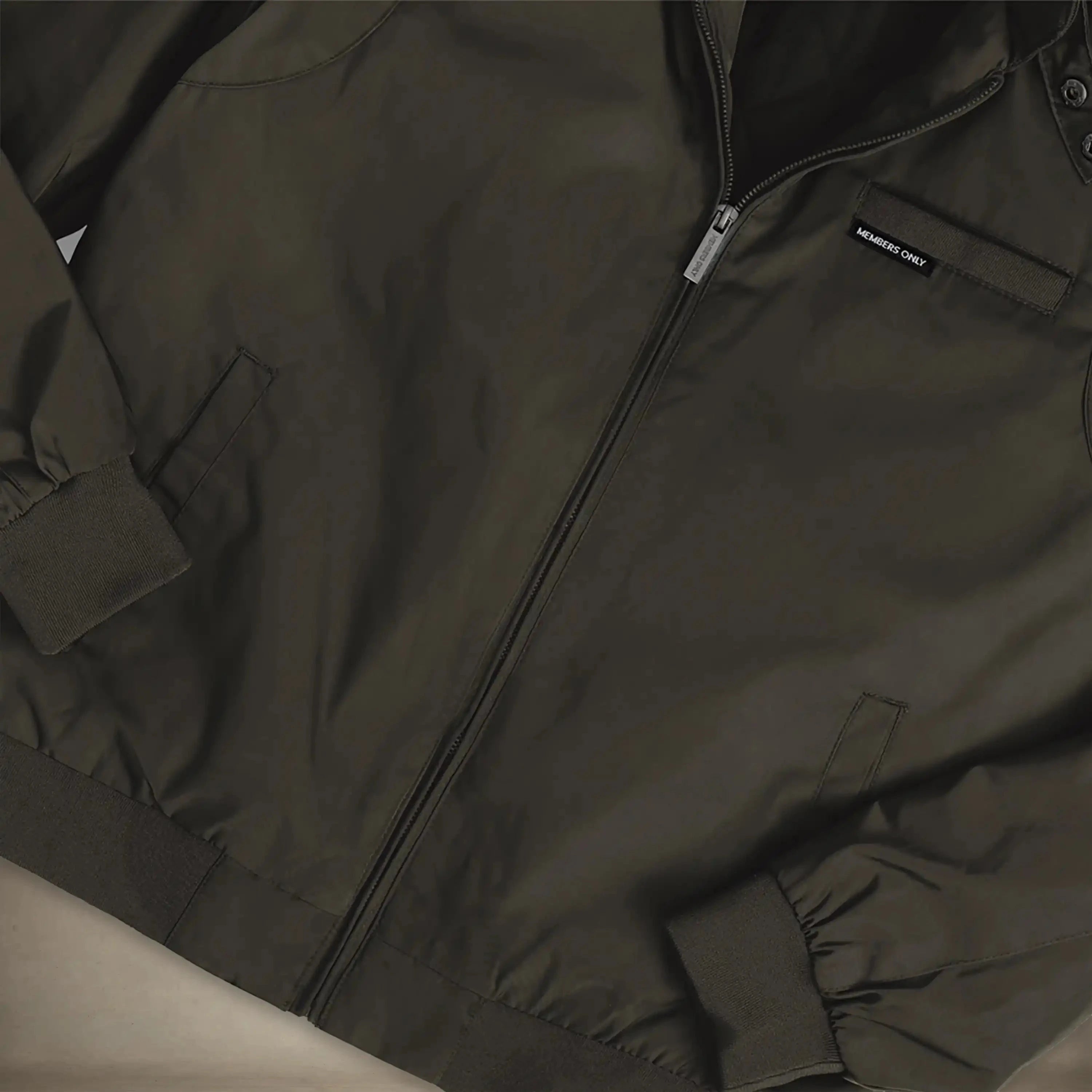 men's quilted iconic racer jackets small dark green