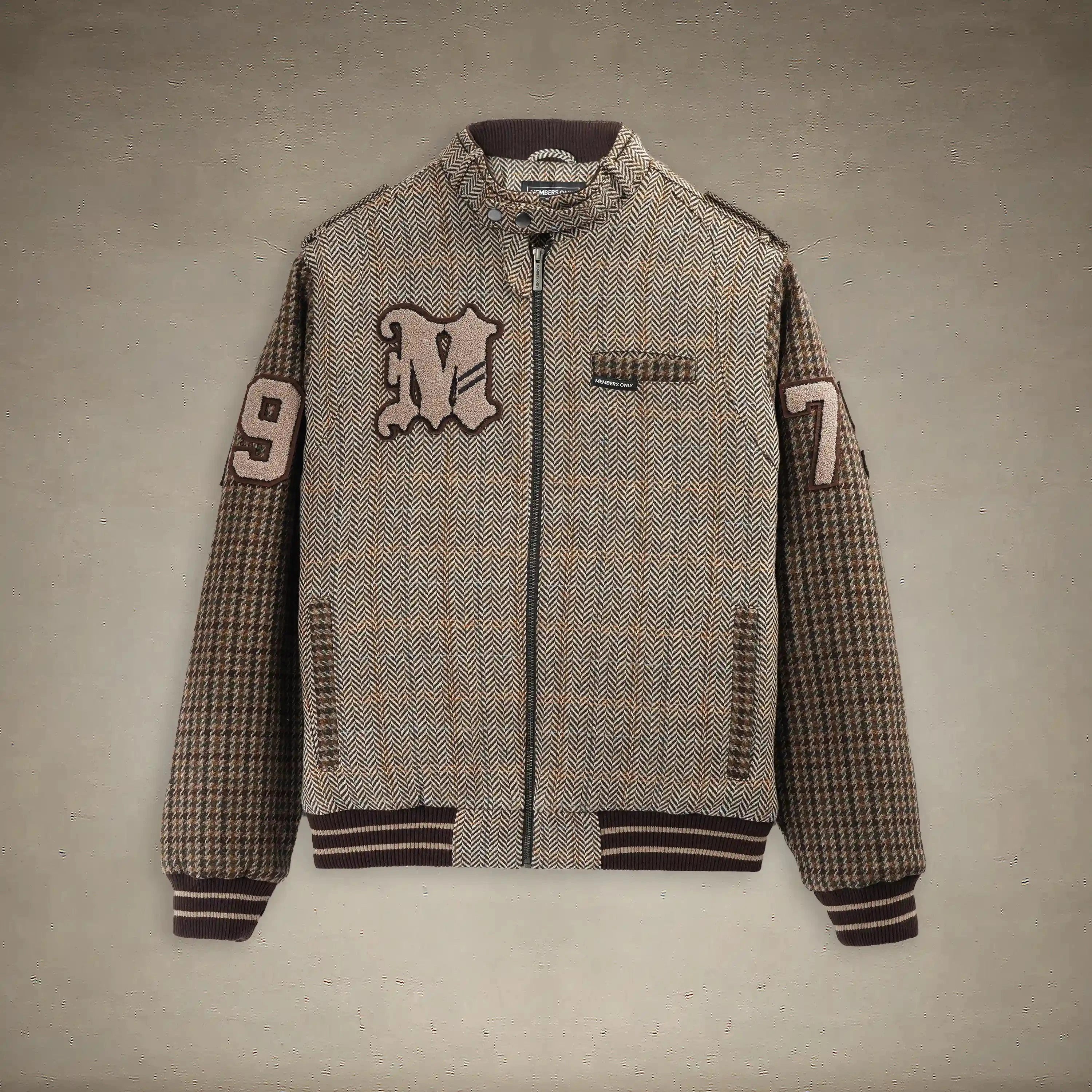 Men's Tweed Varsity Jacket