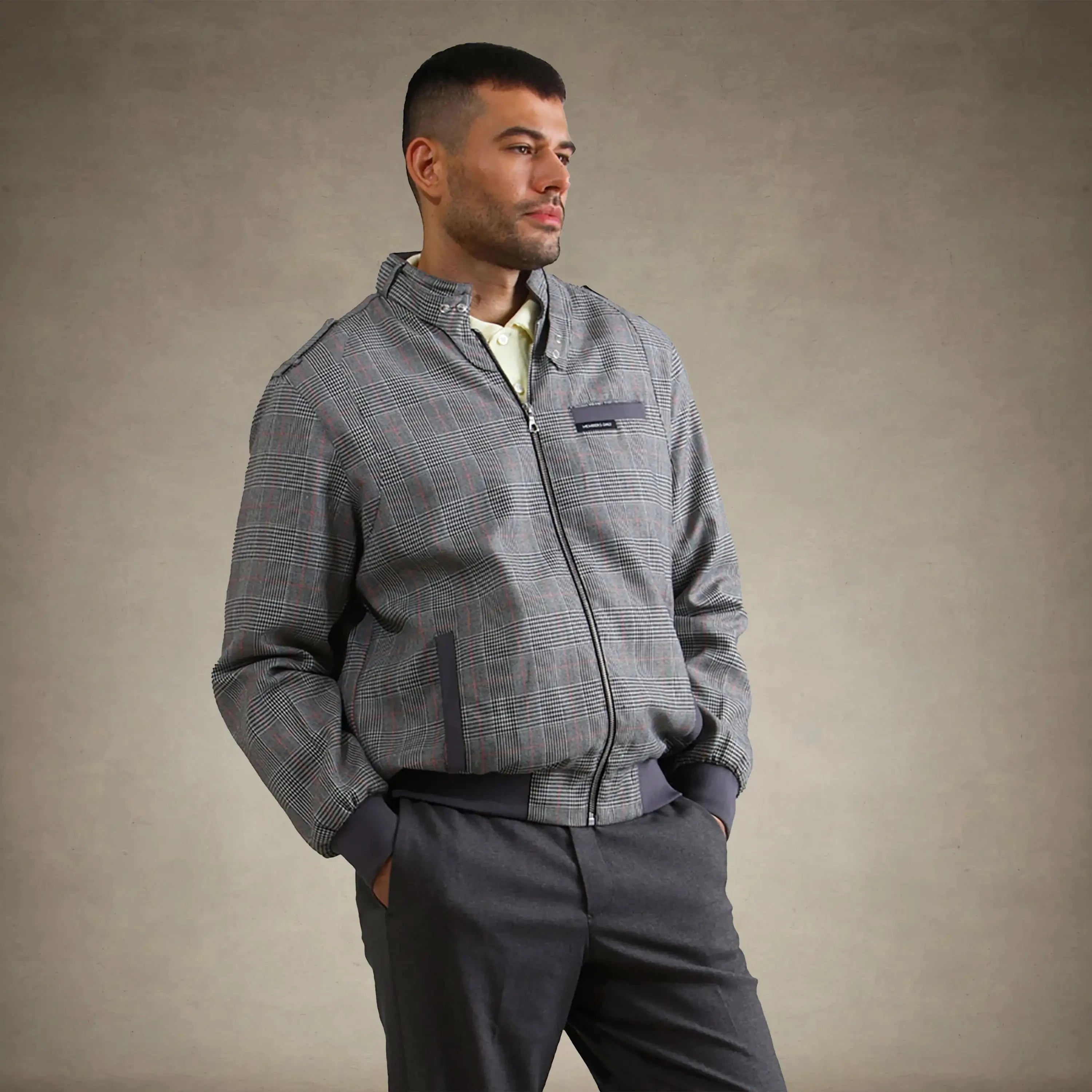 Men's Anderson Glen Plaid Iconic Racer Jacket Men's Iconic Jacket Members Only®