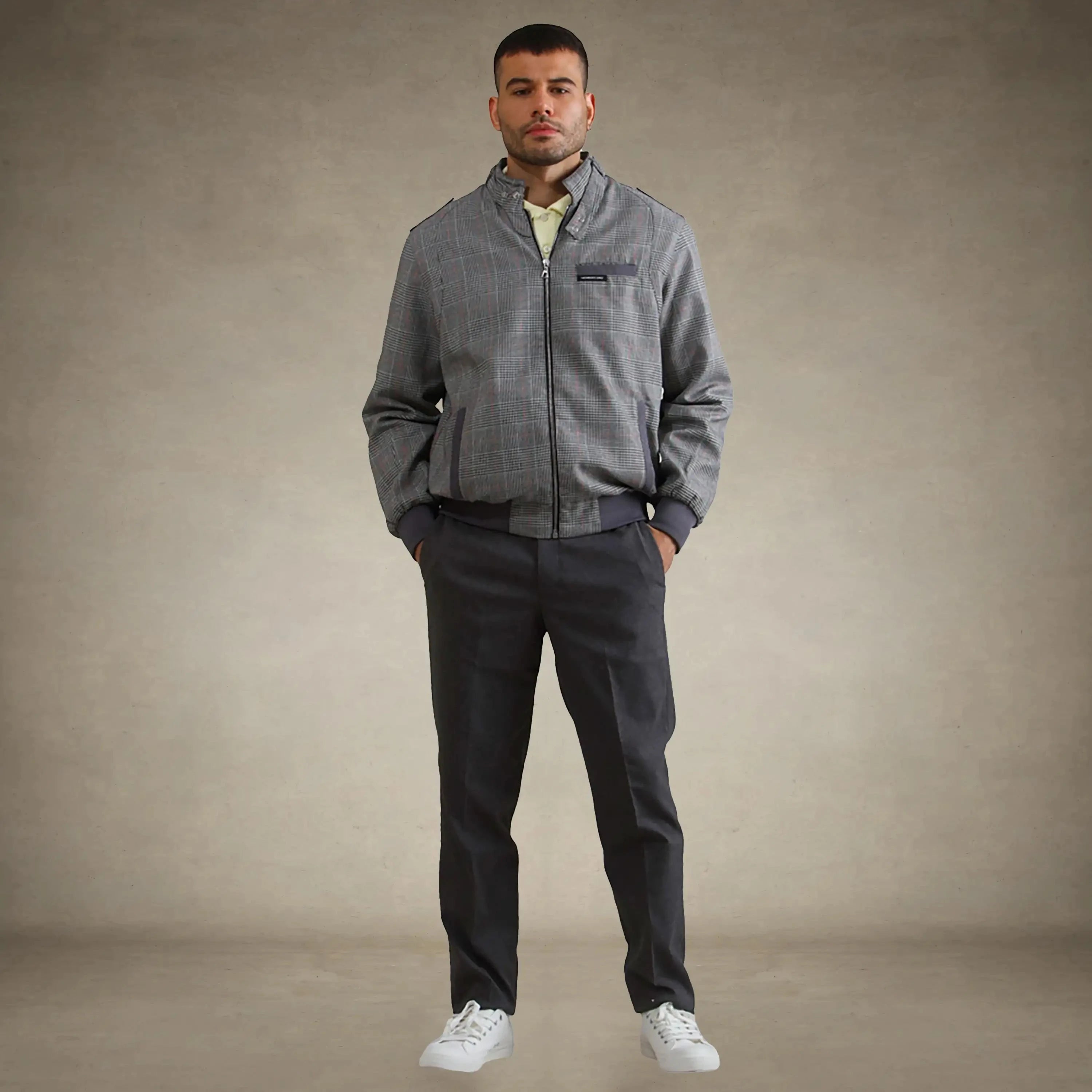 Men's Anderson Glen Plaid Iconic Racer Jacket Men's Iconic Jacket Members Only®
