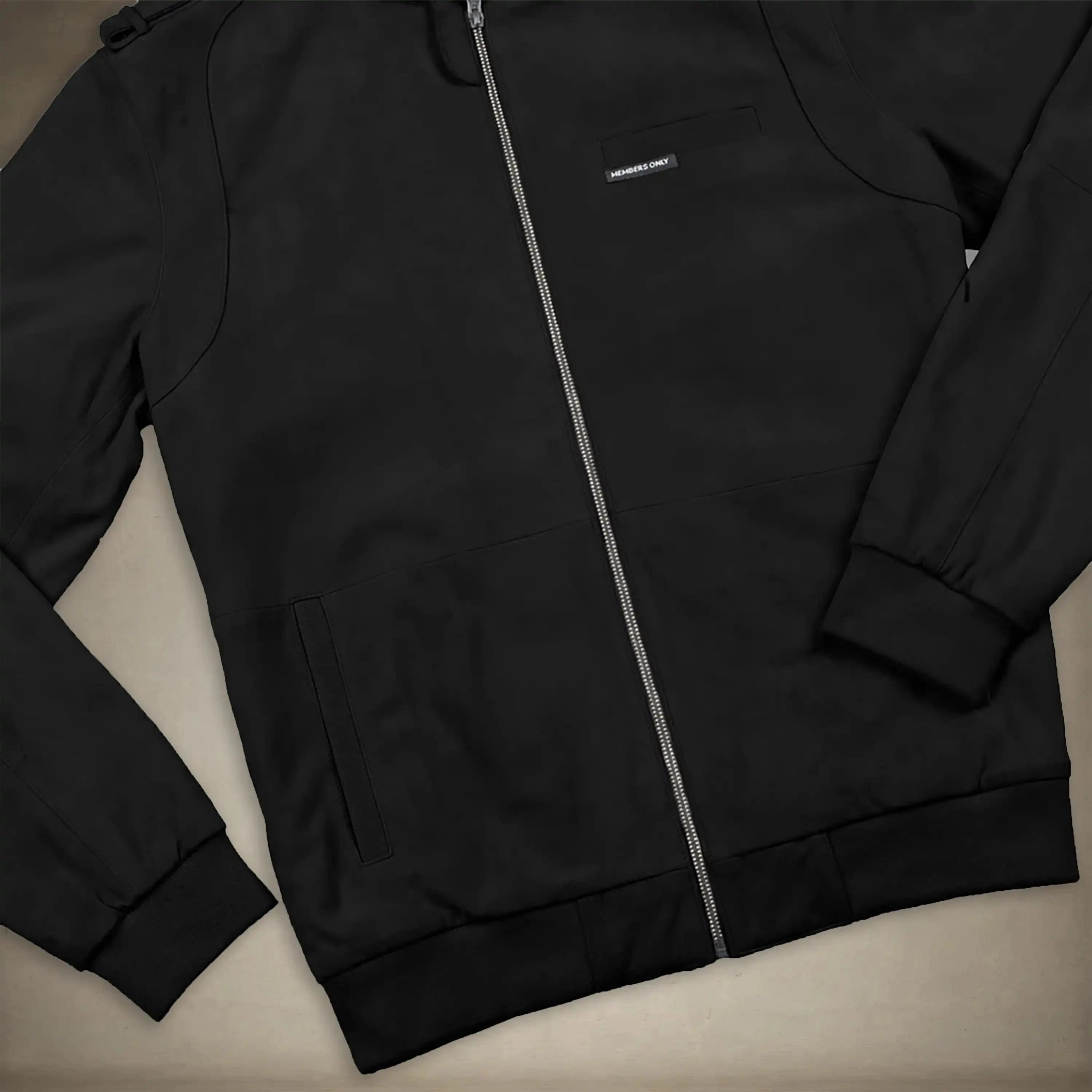 members only men's soft suede iconic black leather jacket small