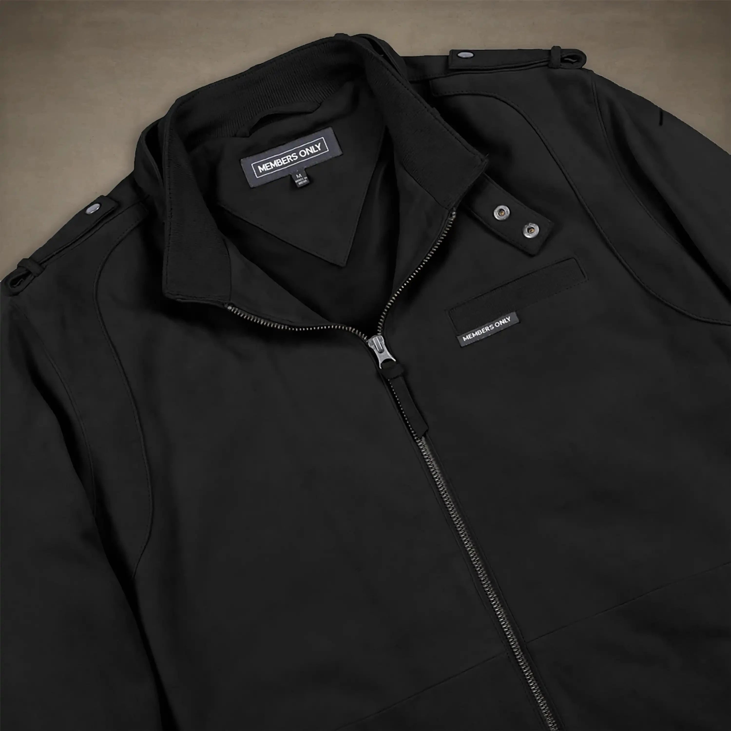 men's soft suede iconic black members only leather jacket small