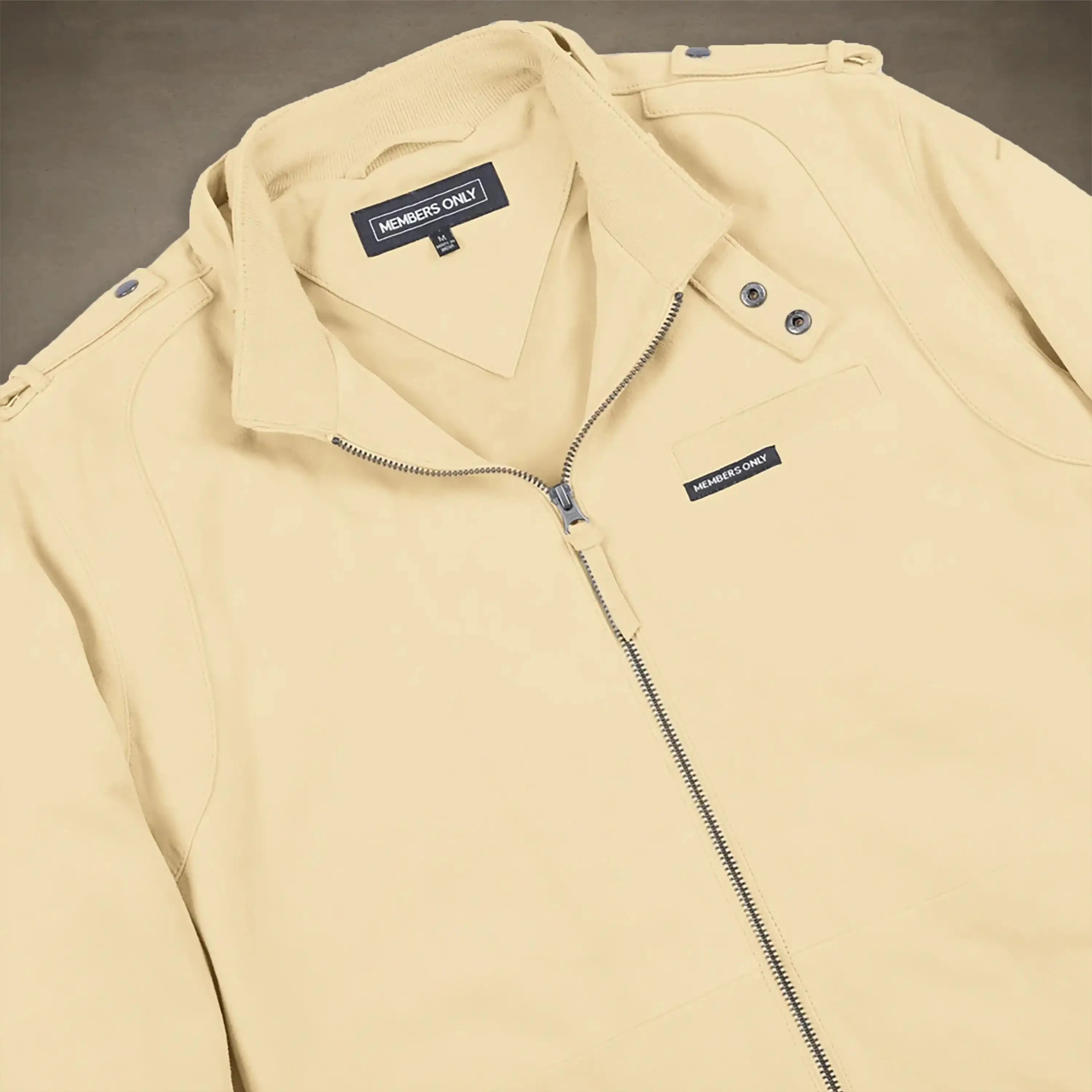 men's soft suede iconic members only leather jacket chamois small