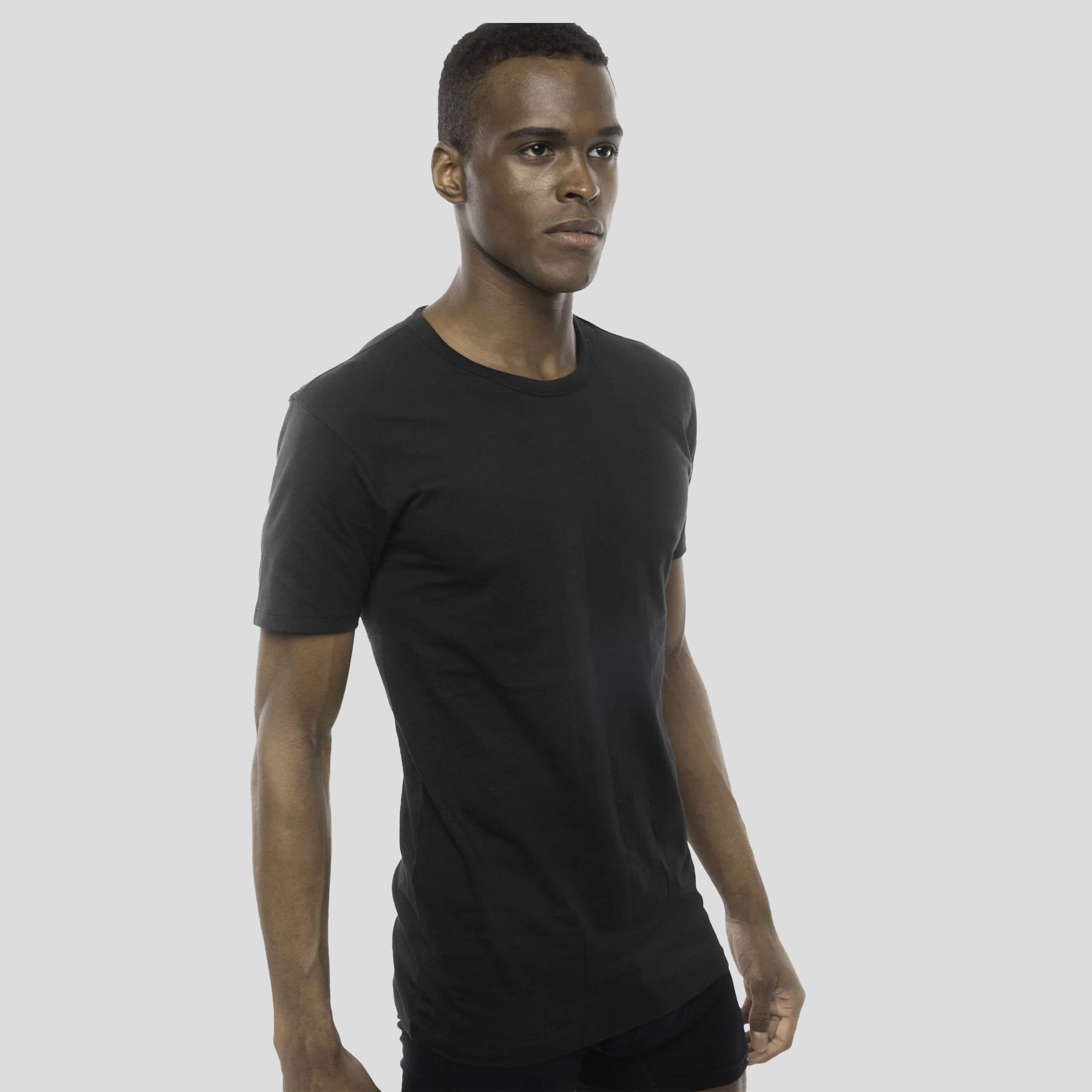 3 Pack Cotton Black Crew Neck T-Shirt – Members Only®