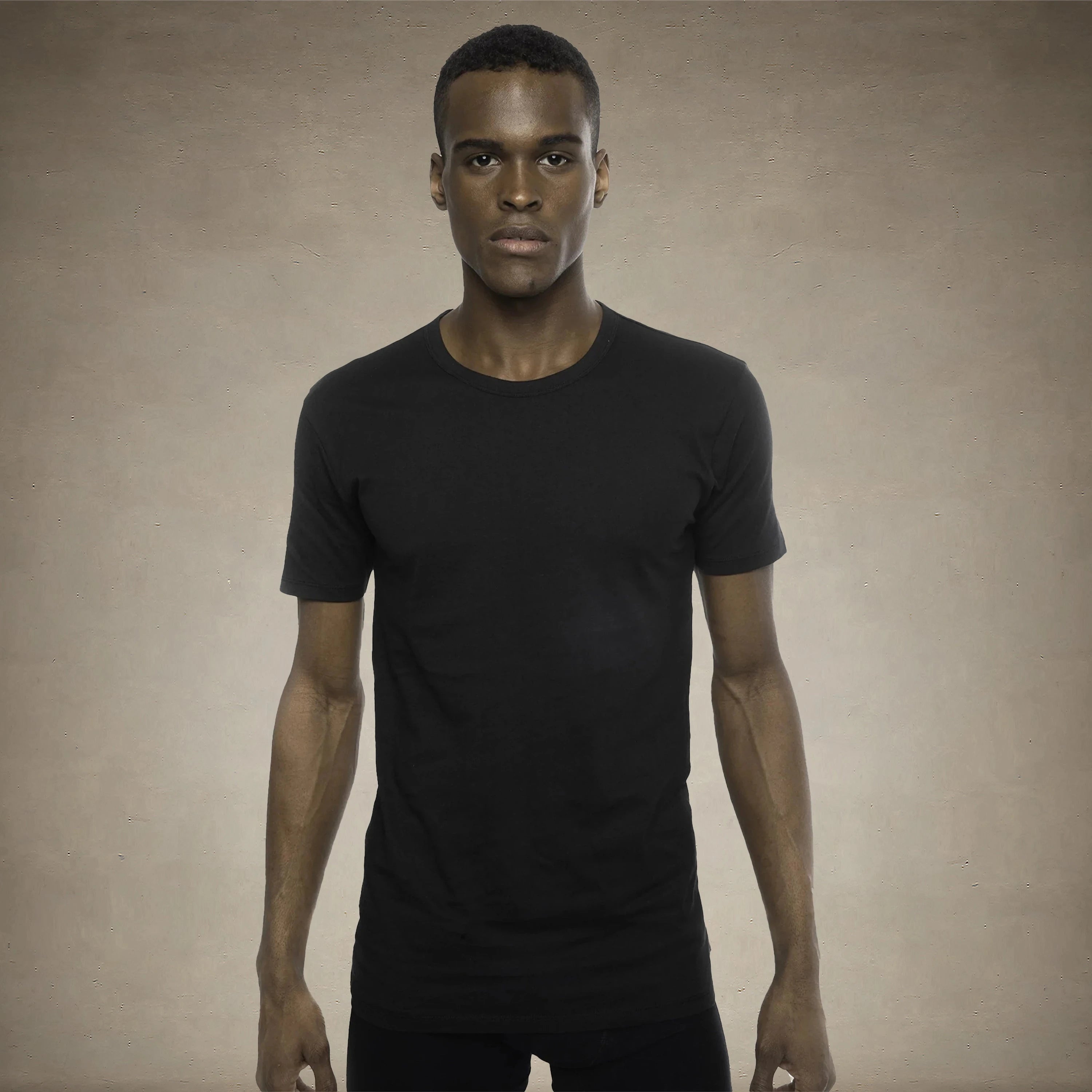 Men's 3PK Cotton Crew Neck T-Shirt - Black - FINAL SALE Men's Sleep Shirt Members Only® Black SMALL