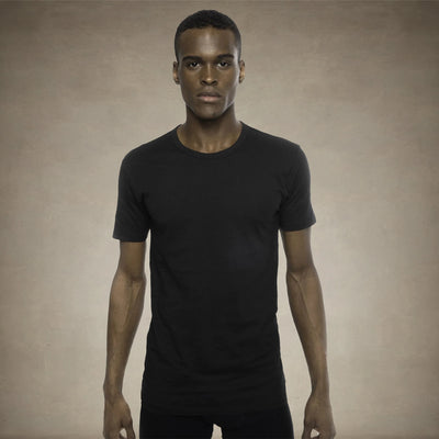 Men's 3PK Cotton Crew Neck T-Shirt - Black - FINAL SALE Men's Sleep Shirt Members Only® Black SMALL