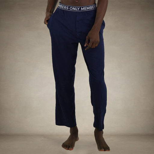 Men's Jersey Sleep Pant Logo Elastic - Navy - FINAL SALE Men's Sleep Pant Members Only® Navy SMALL