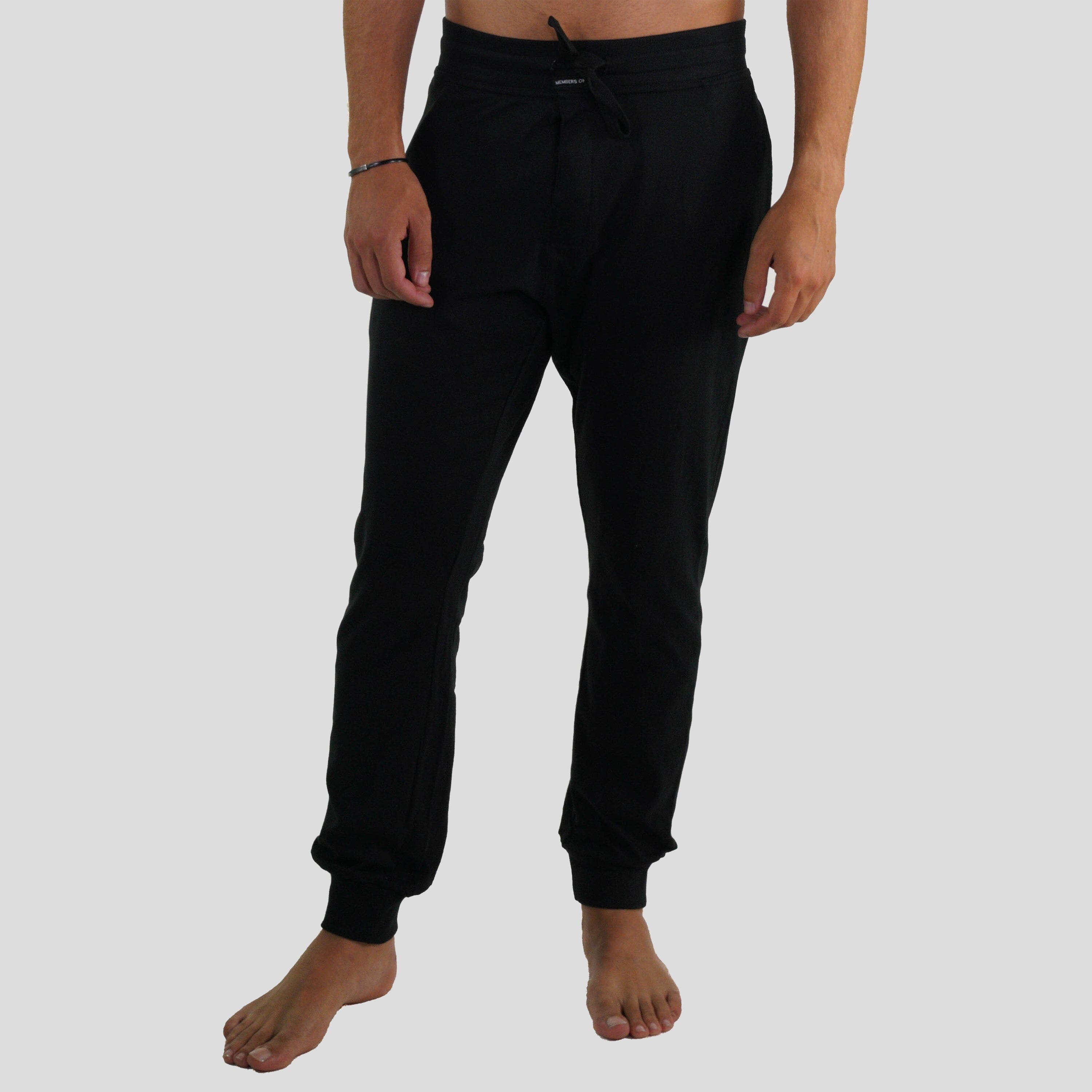 Men's Jersey Jogger Lounge Pants - Black Men's Sleep Pant Members Only 