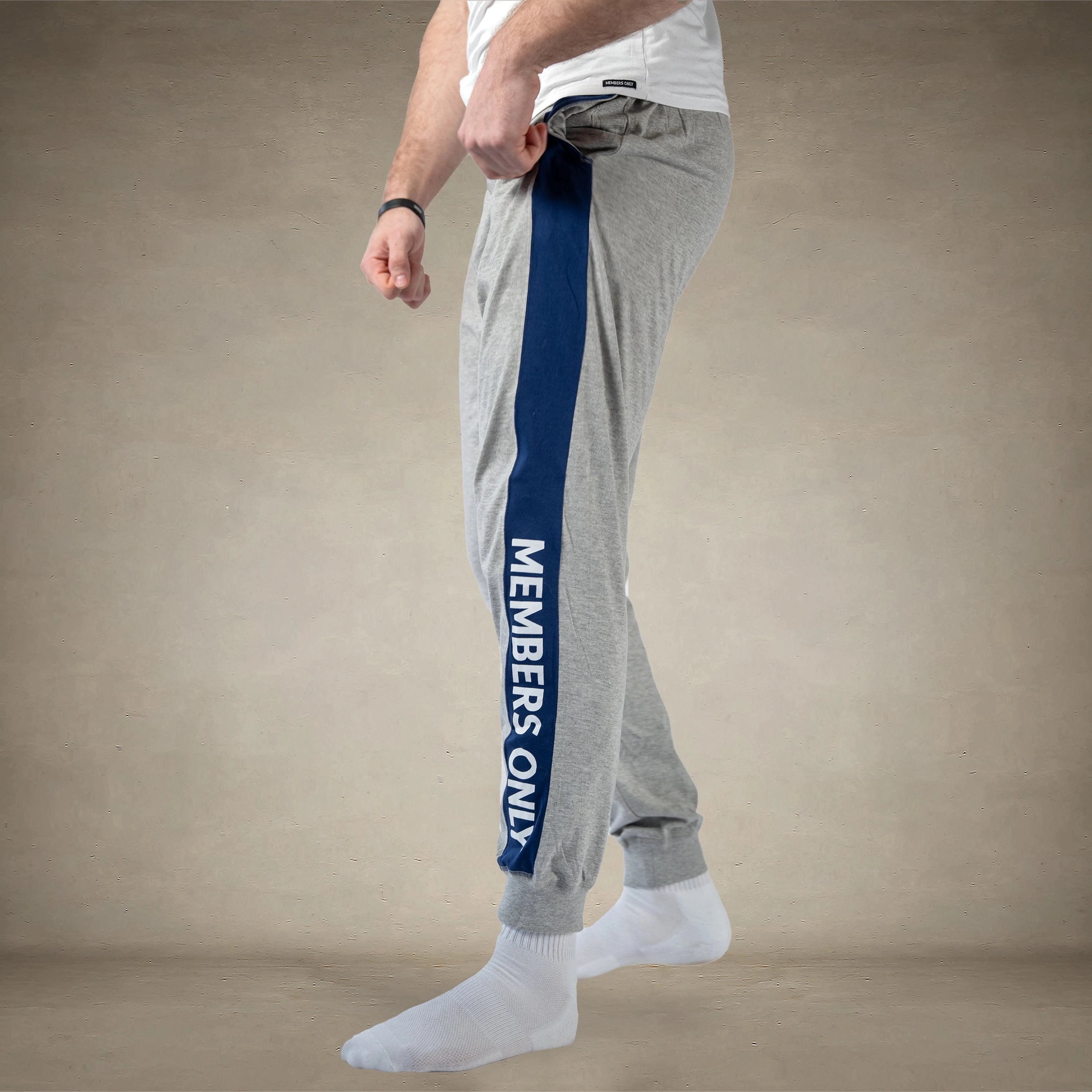Men's Logo Leg Jersey Sleep Jogger - Grey - FINAL SALE Men's Sleep Pant Members Only®