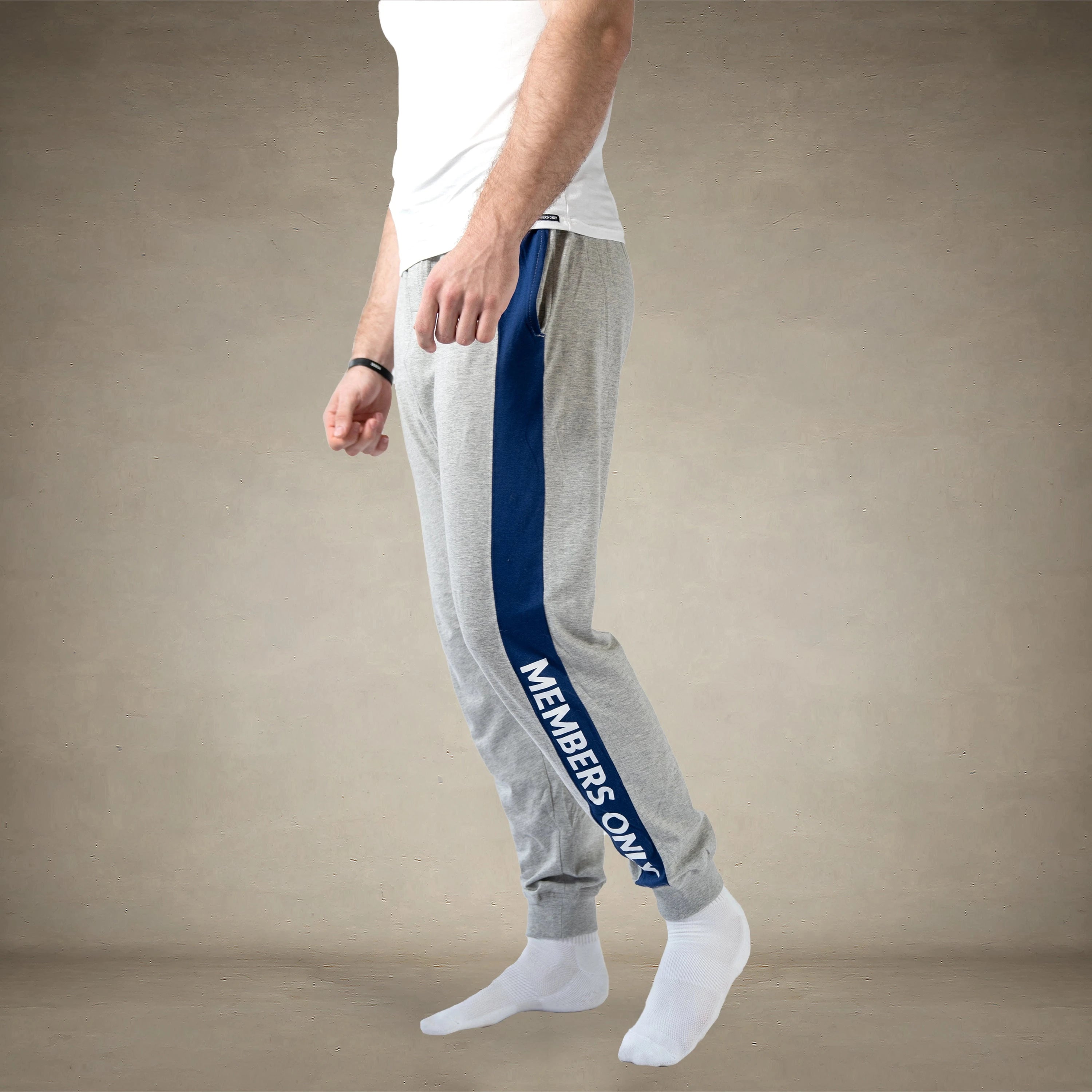Men's Logo Leg Jersey Sleep Jogger - Grey - FINAL SALE Men's Sleep Pant Members Only®