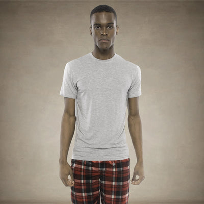 Men's Short Sleeve Bamboo Rayon Sleep Shirt - Grey - FINAL SALE Men's Sleep Shirt Members Only® Grey SMALL
