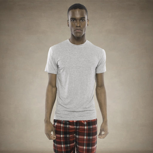 Men's Short Sleeve Bamboo Rayon Sleep Shirt - Grey - FINAL SALE Men's Sleep Shirt Members Only® Grey SMALL
