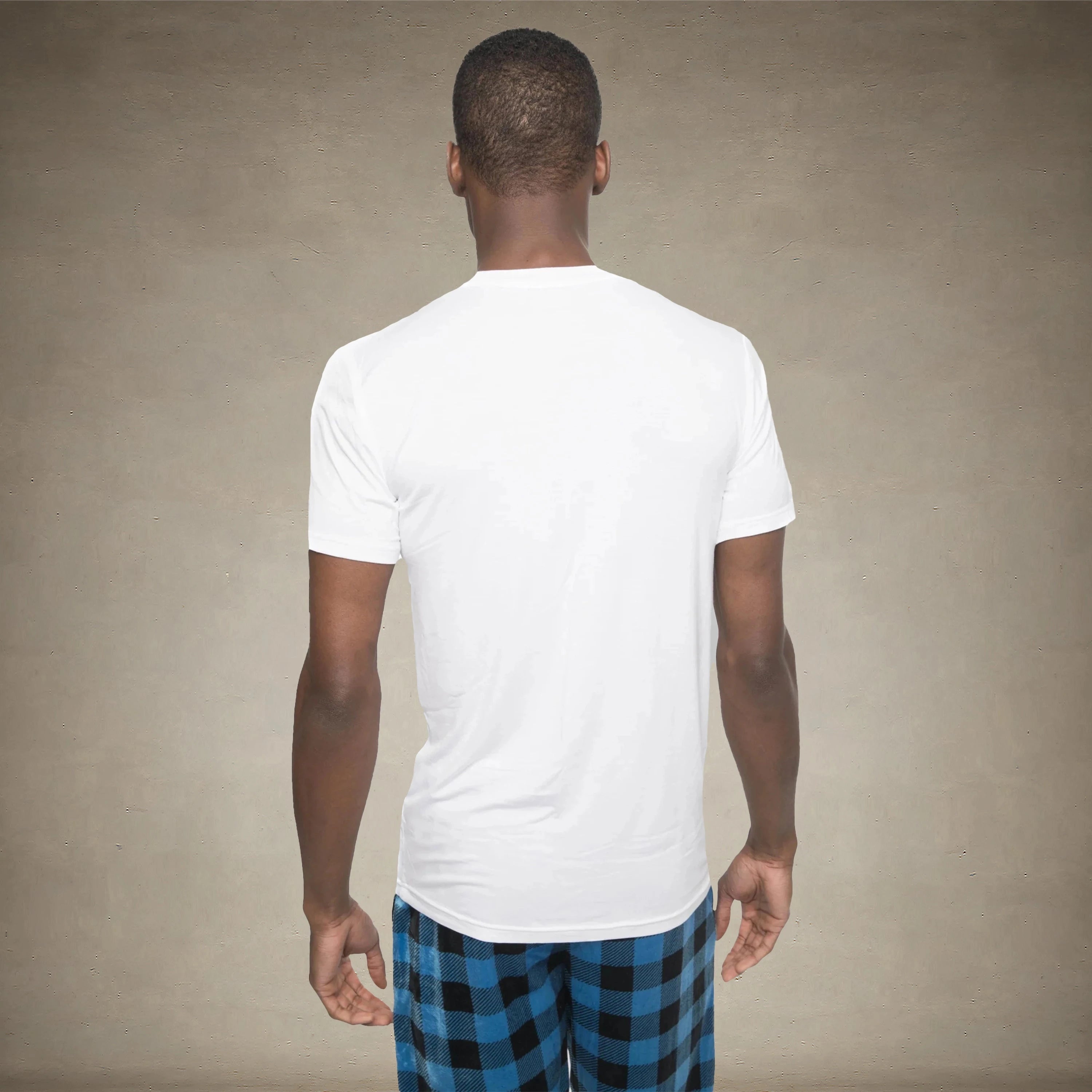 Men's Short Sleeve Bamboo Rayon Sleep Shirt - WHITE - FINAL SALE Men's Sleep Shirt Members Only®