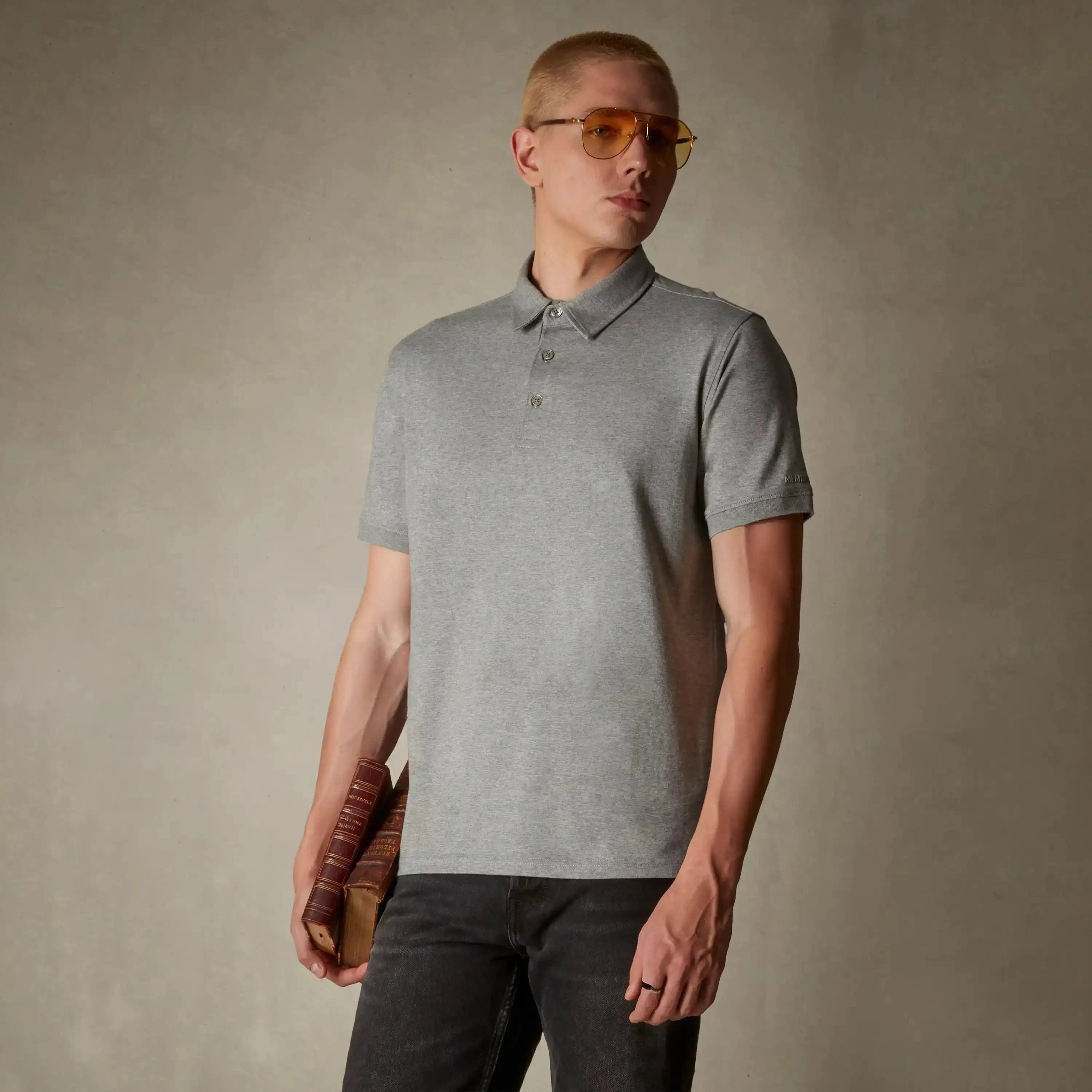 Men's Polo Shirt Members Only® Grey S