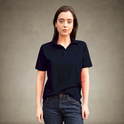 Women's Oversized Polo Shirt Members Only® Navy Small