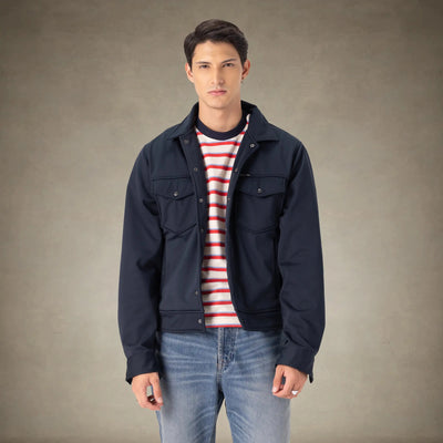 Men's Soft Shell Shirt Jacket Men's Iconic Jacket Members Only® Navy Small