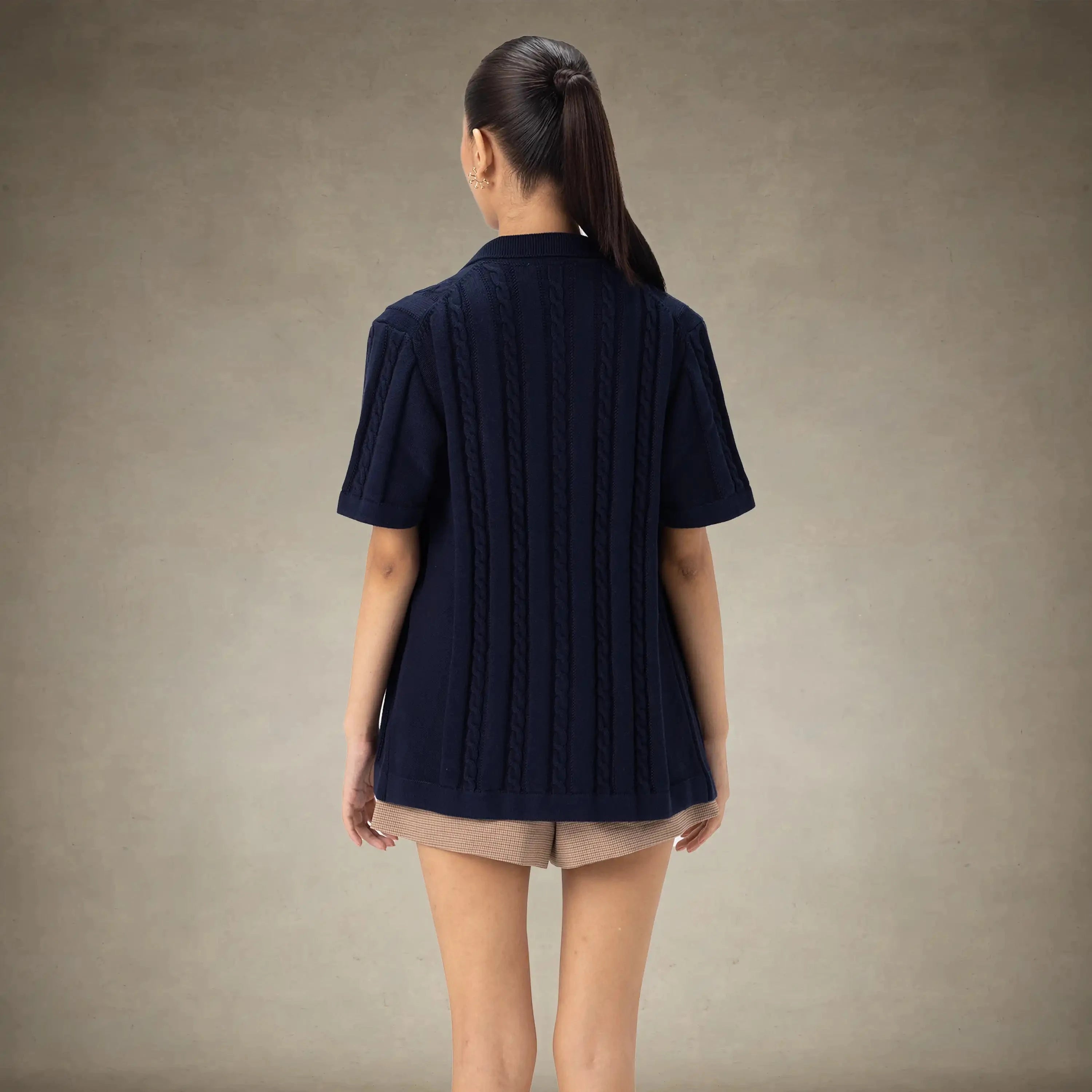 Women's JC Polo Cable Sweater Members Only®