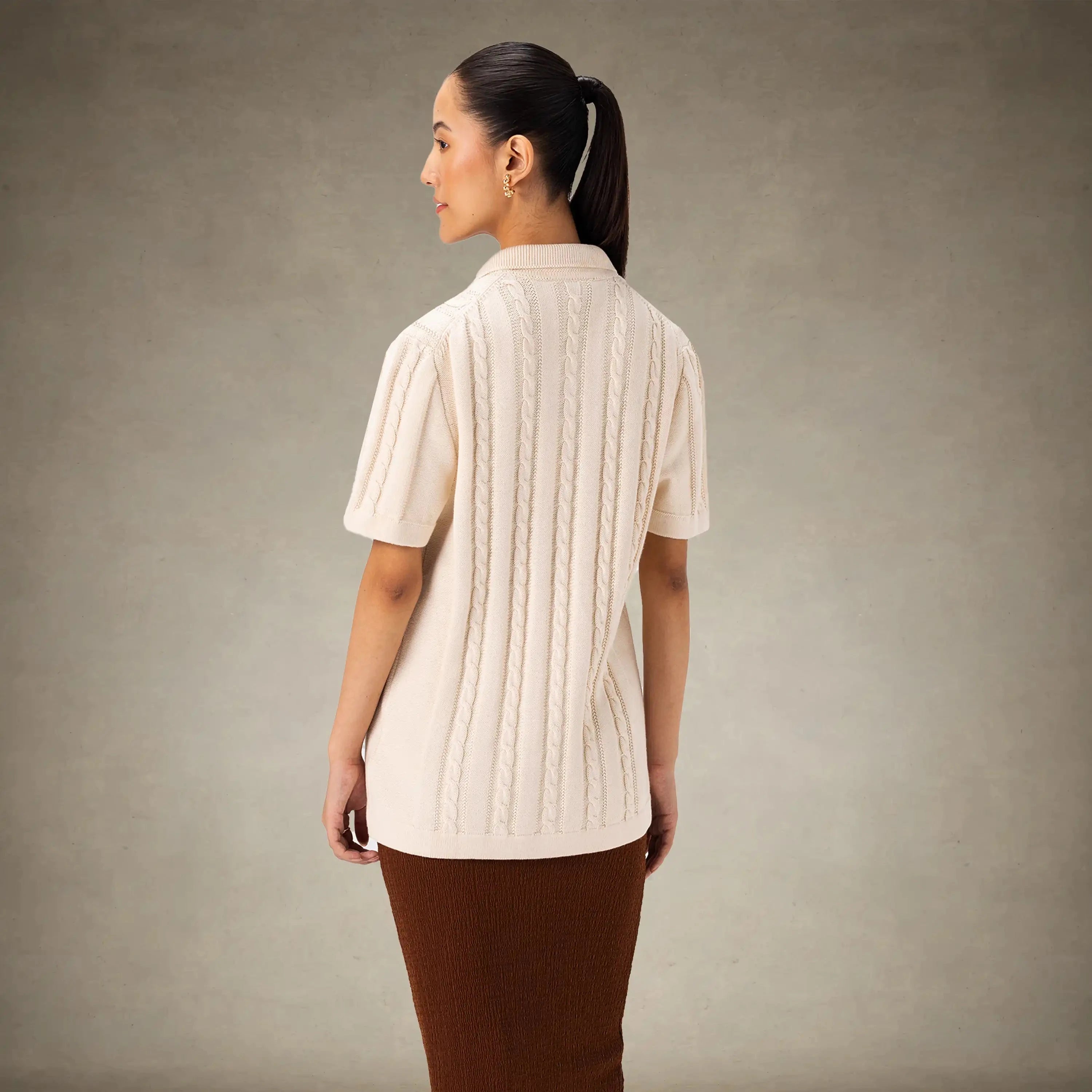 Women's JC Polo Cable Sweater Members Only®