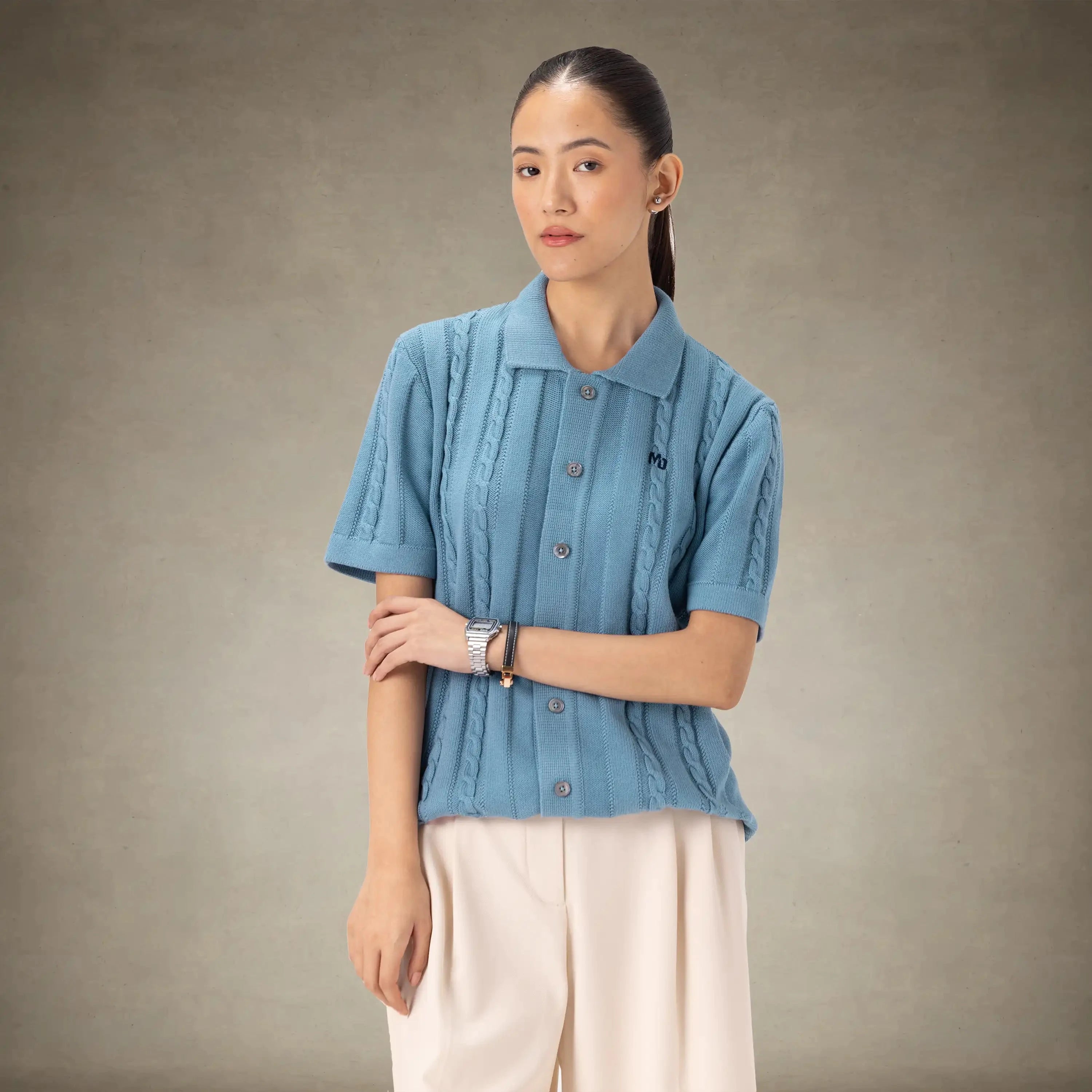 Women's JC Polo Cable Sweater Members Only®