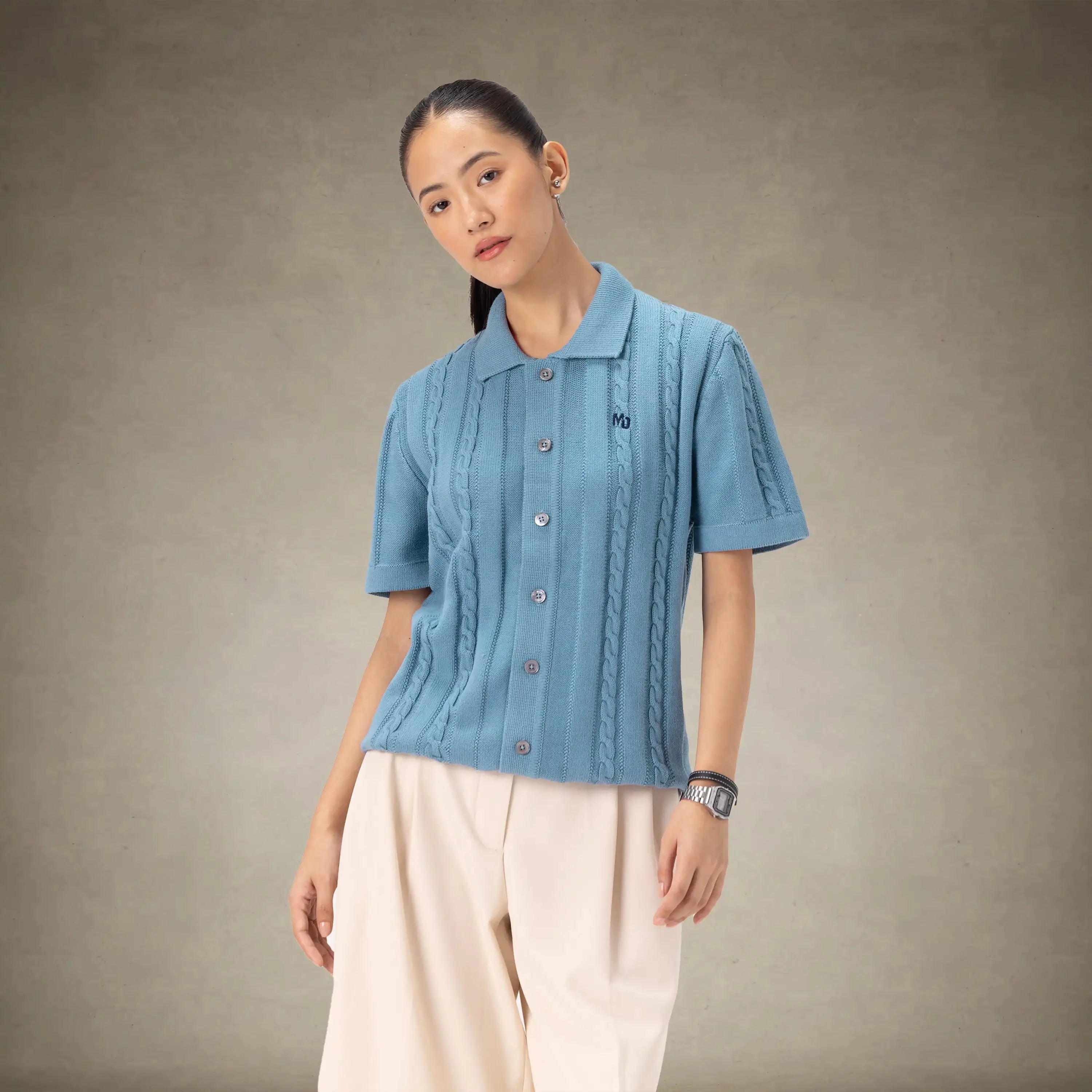 Women's JC Polo Cable Sweater Members Only®